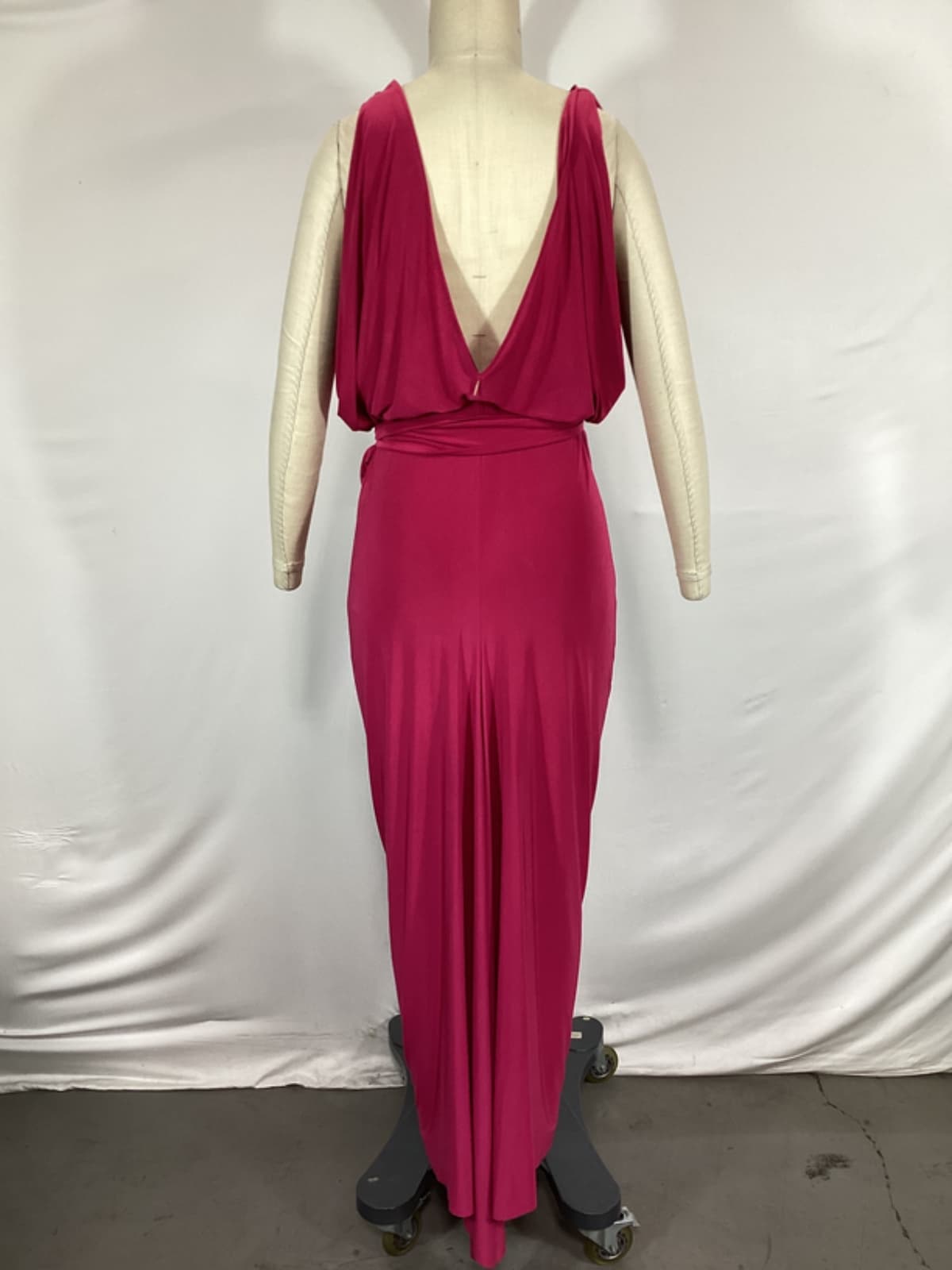 Xenia Dress In Fuchsia - Image 3