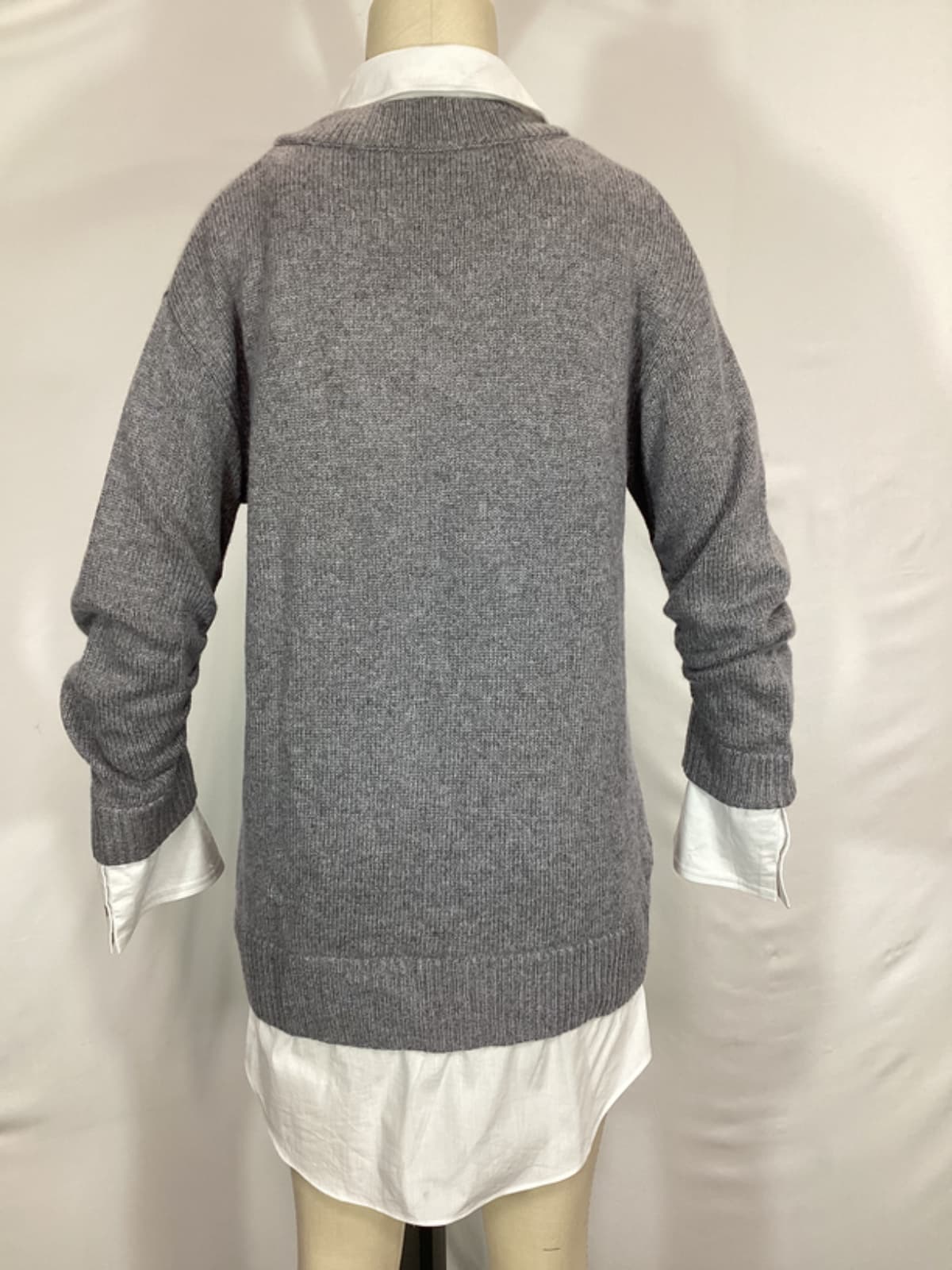 Collar Santina Dress In Heather Grey - Image 3