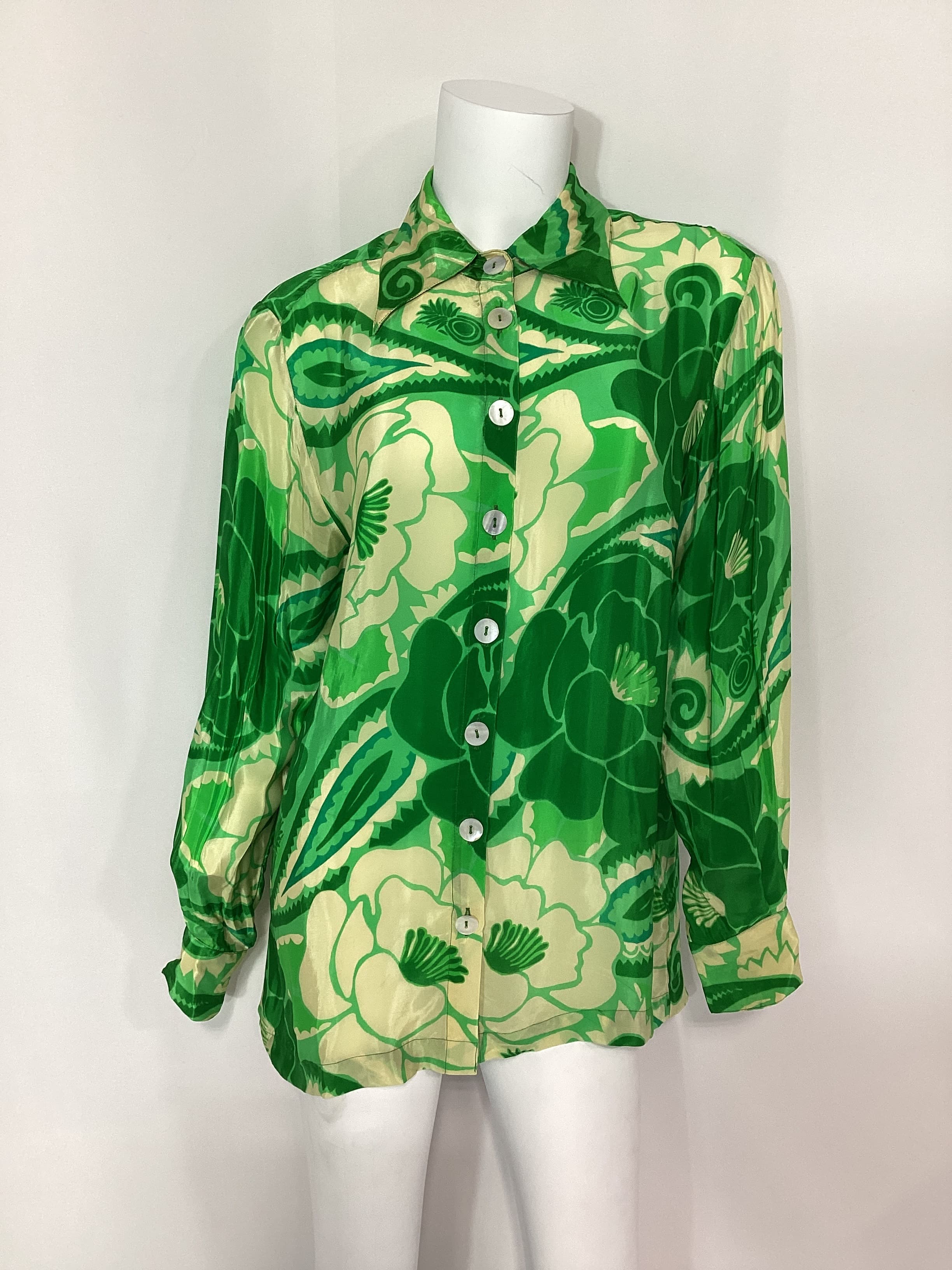 Printed Satin Shirt - Image 3