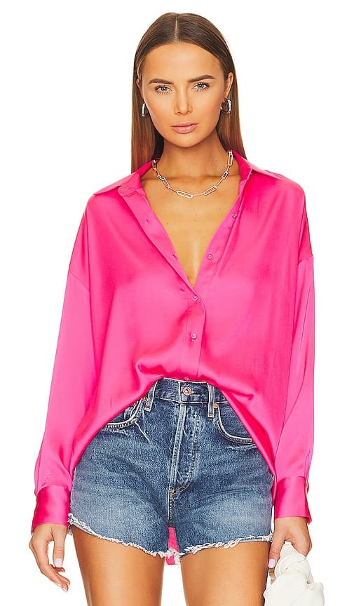 The Smooth Ex-Boyfriend Shirt In Pink Peacock - Image 1