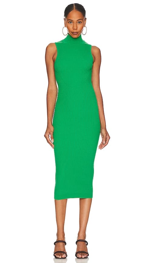 Eiji Sleeveless Knit Midi Dress In Green - Image 1