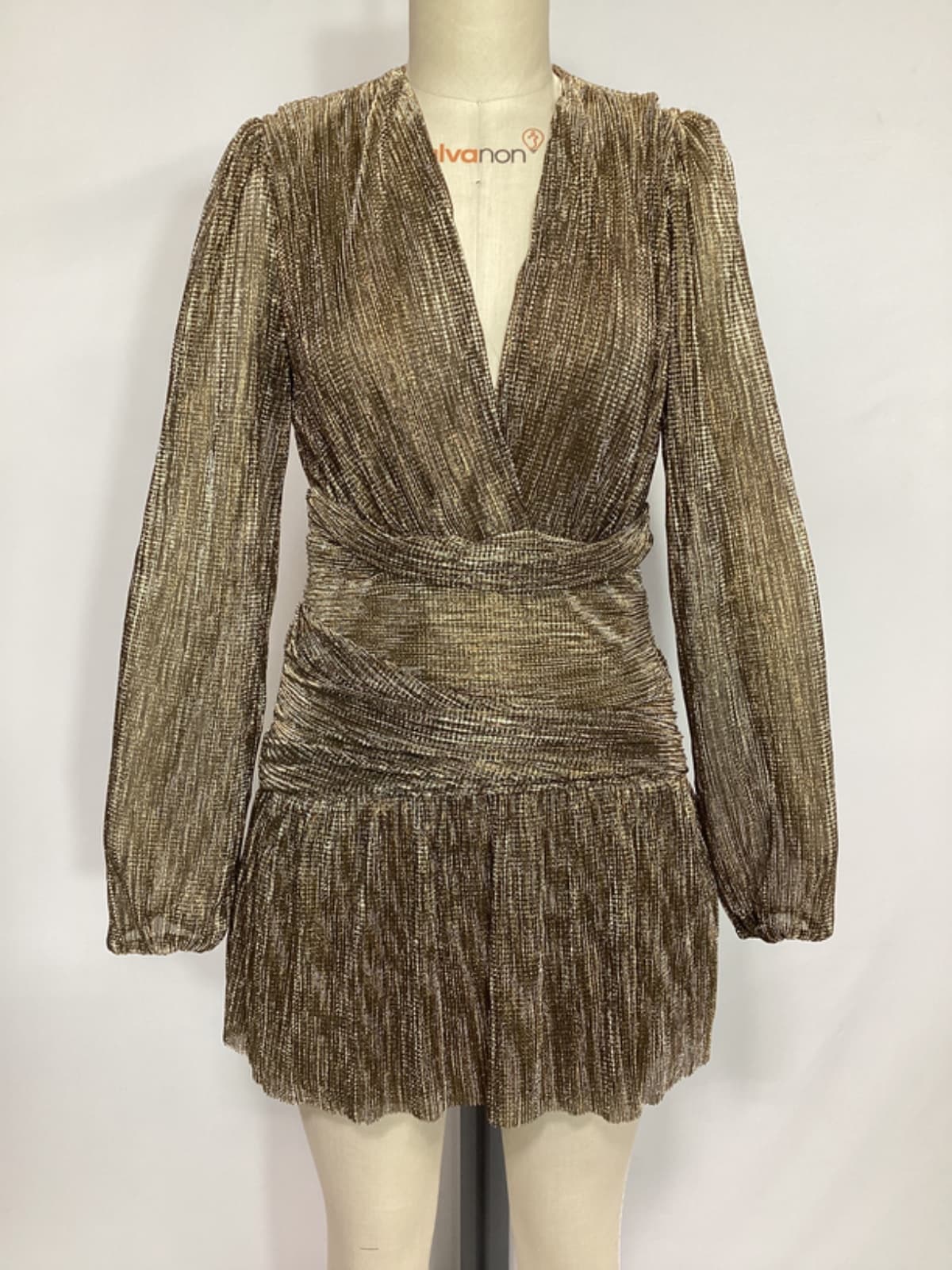 Jordie Mini Dress In Bronze - Image 2
