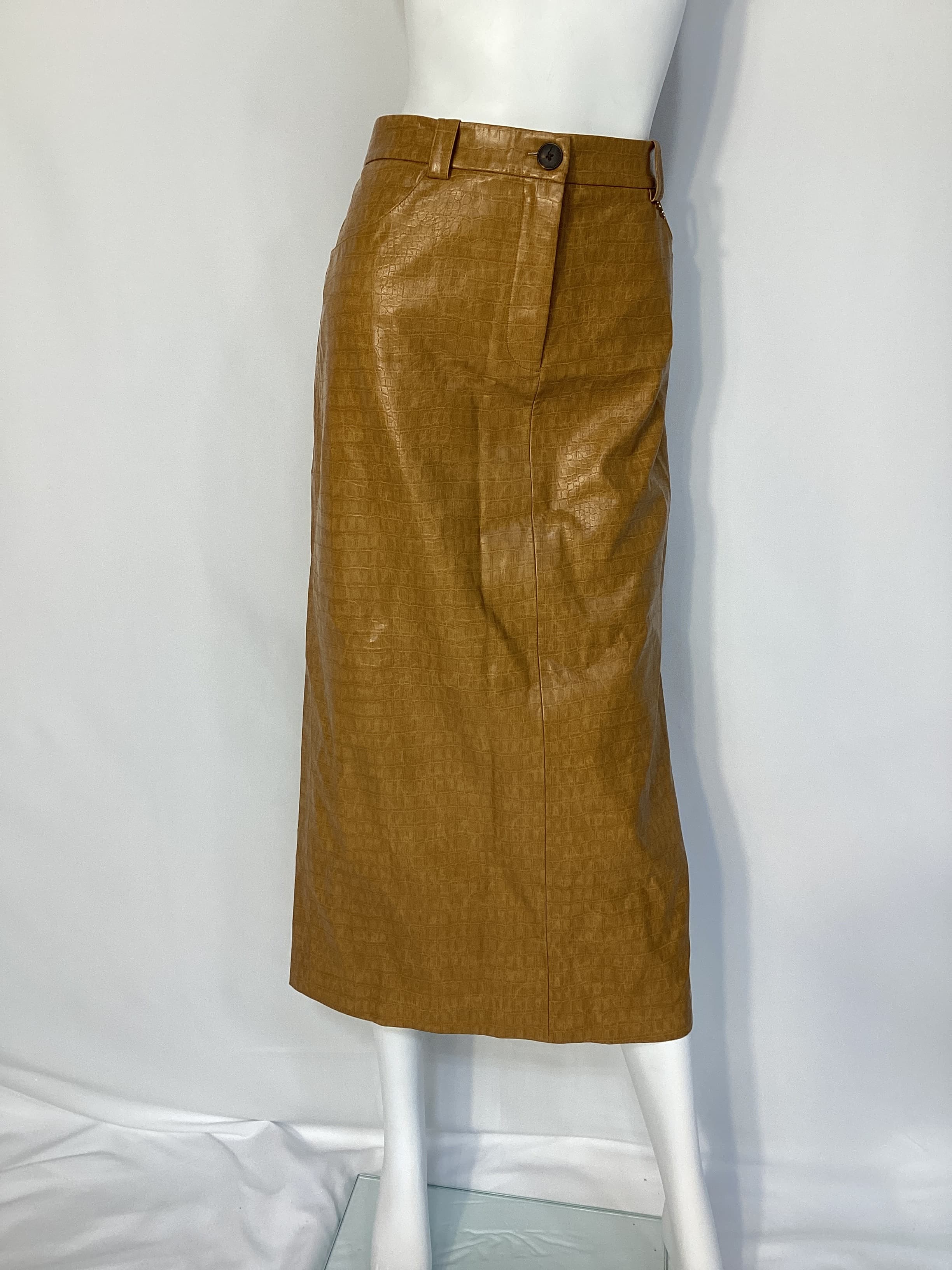 Marlon Midi Skirt In Russet Brown - Image 2