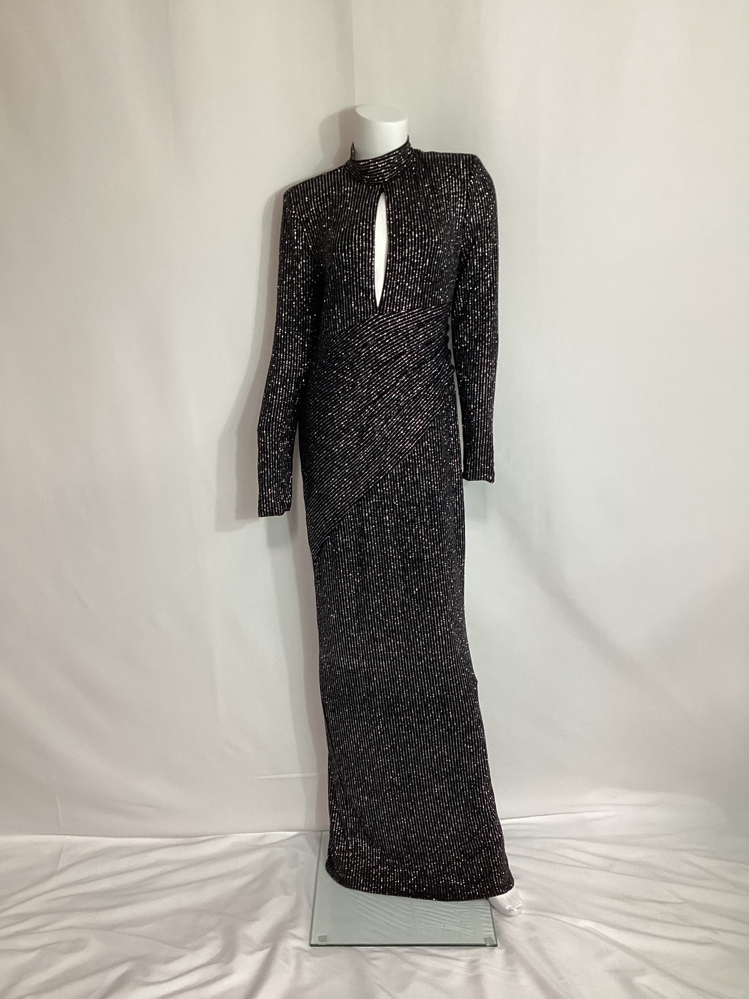 Michael Costello X Revolve Winnie Gown In Black & Silver - Image 2