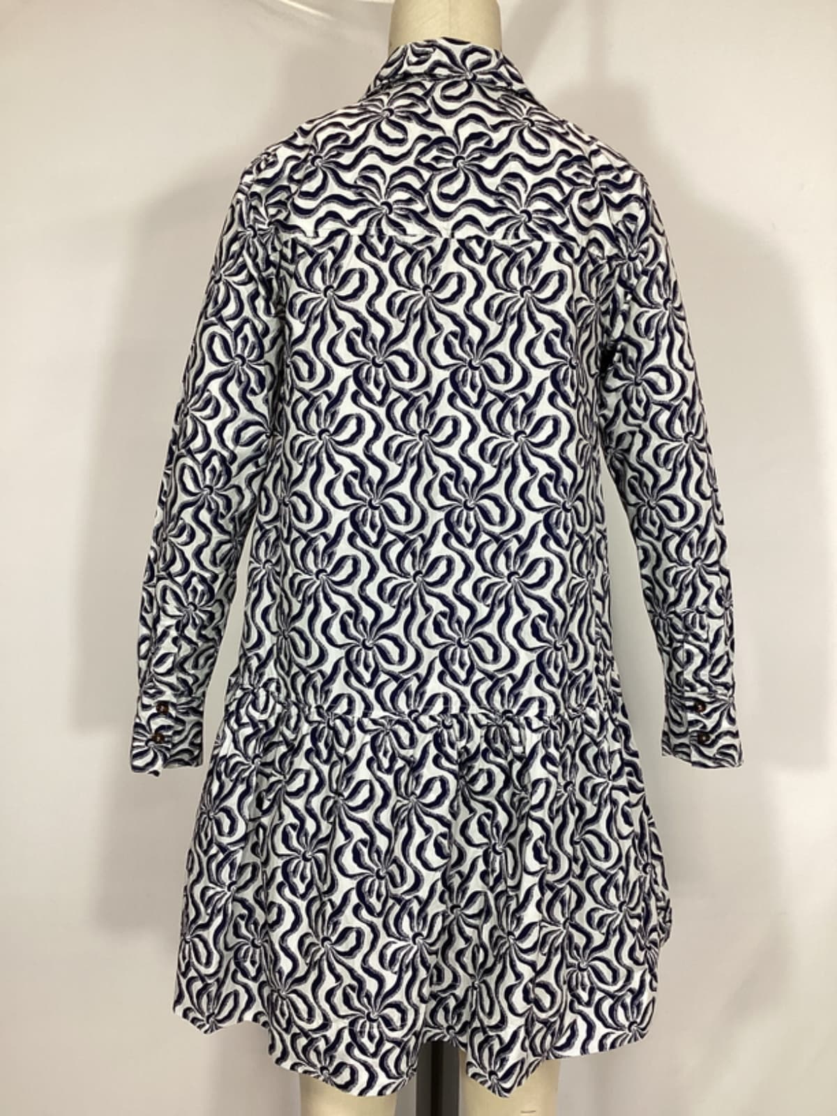 Printed Cotton Mini Shirt Dress - Image 2