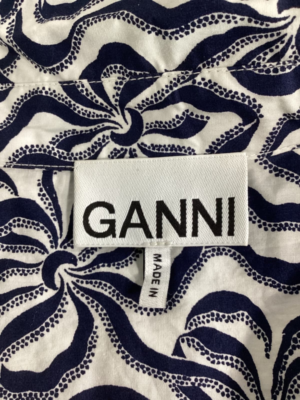 Printed Cotton Mini Shirt Dress - Image 4