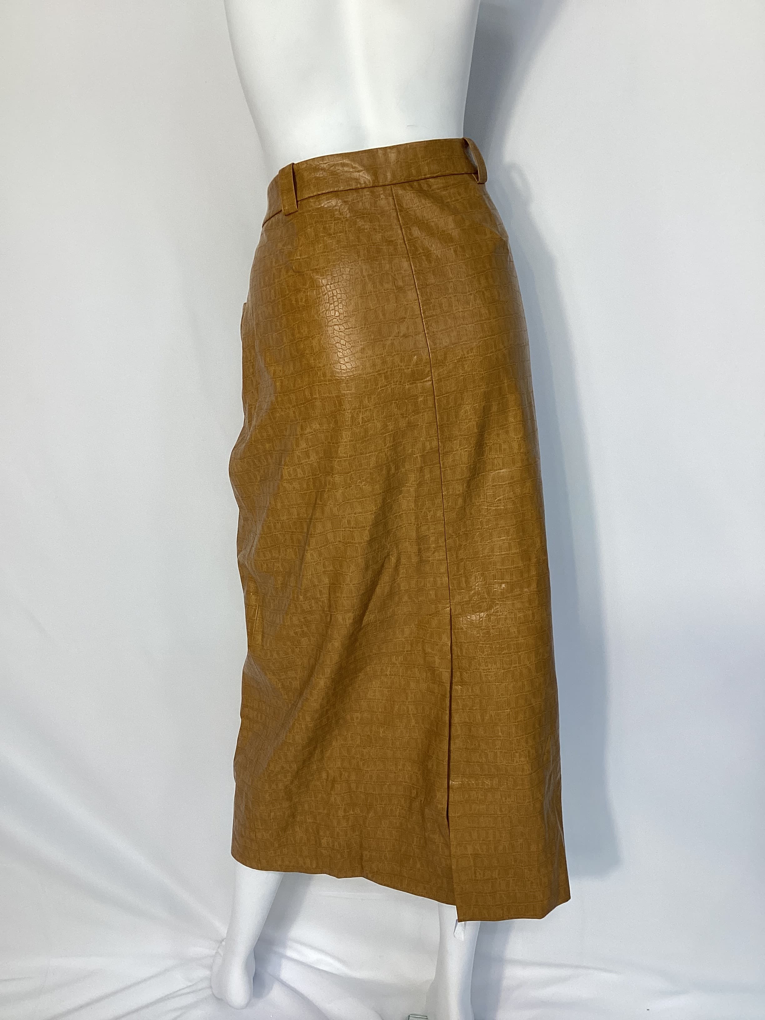 Marlon Midi Skirt In Russet Brown - Image 3