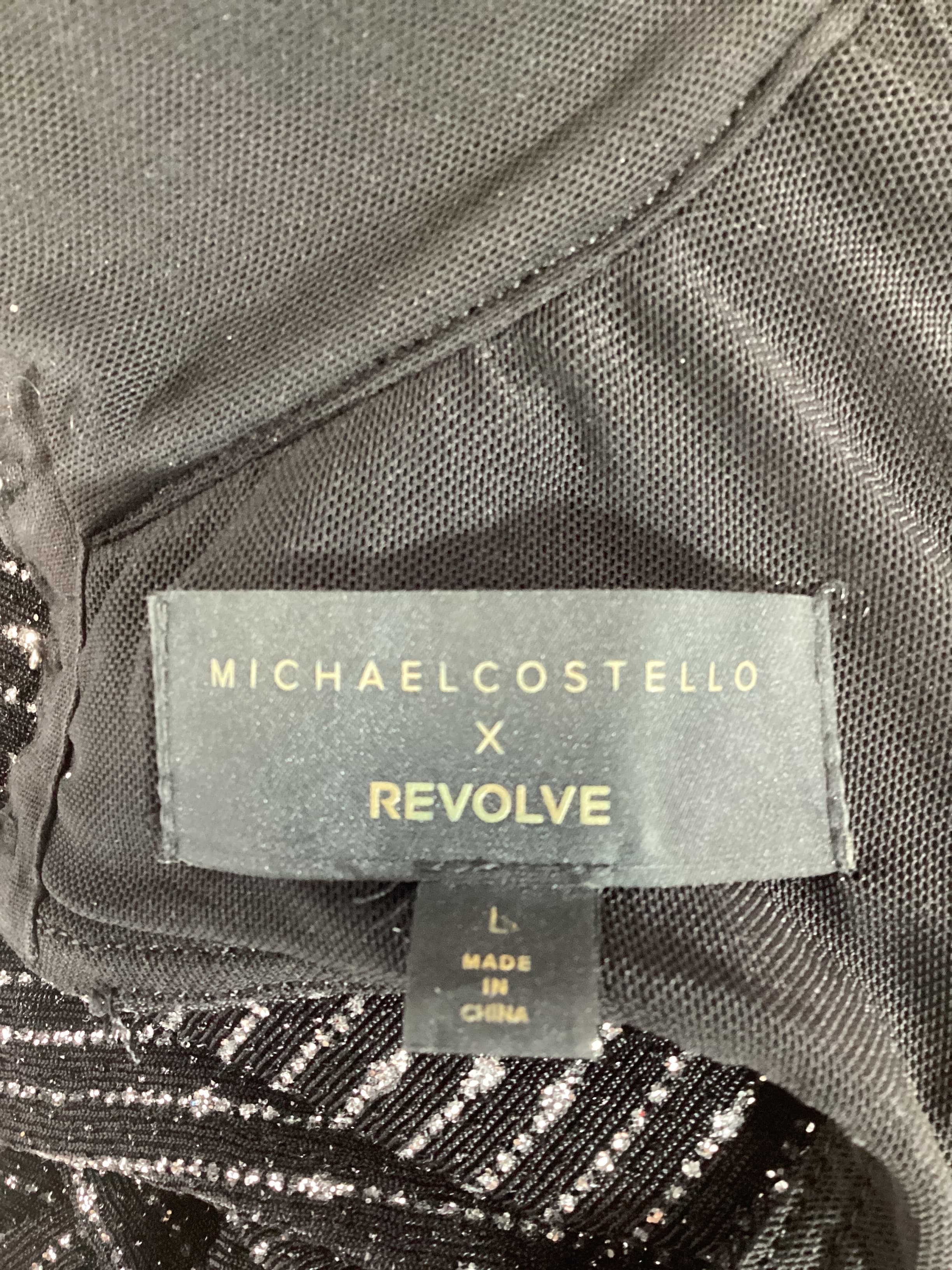 Michael Costello X Revolve Winnie Gown In Black & Silver - Image 4
