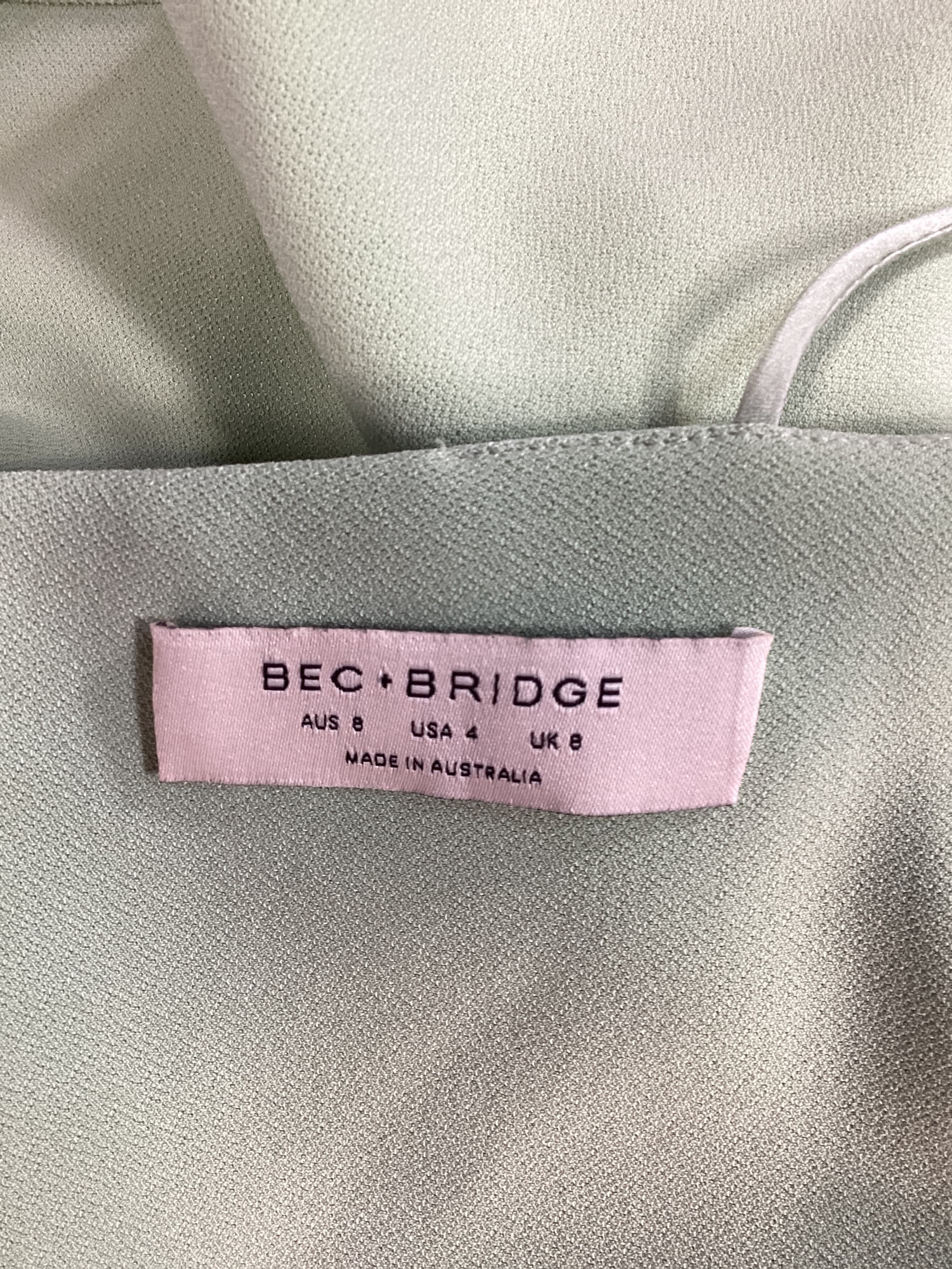 Fleur Asymmetrical Midi Dress In Avocado - Image 3