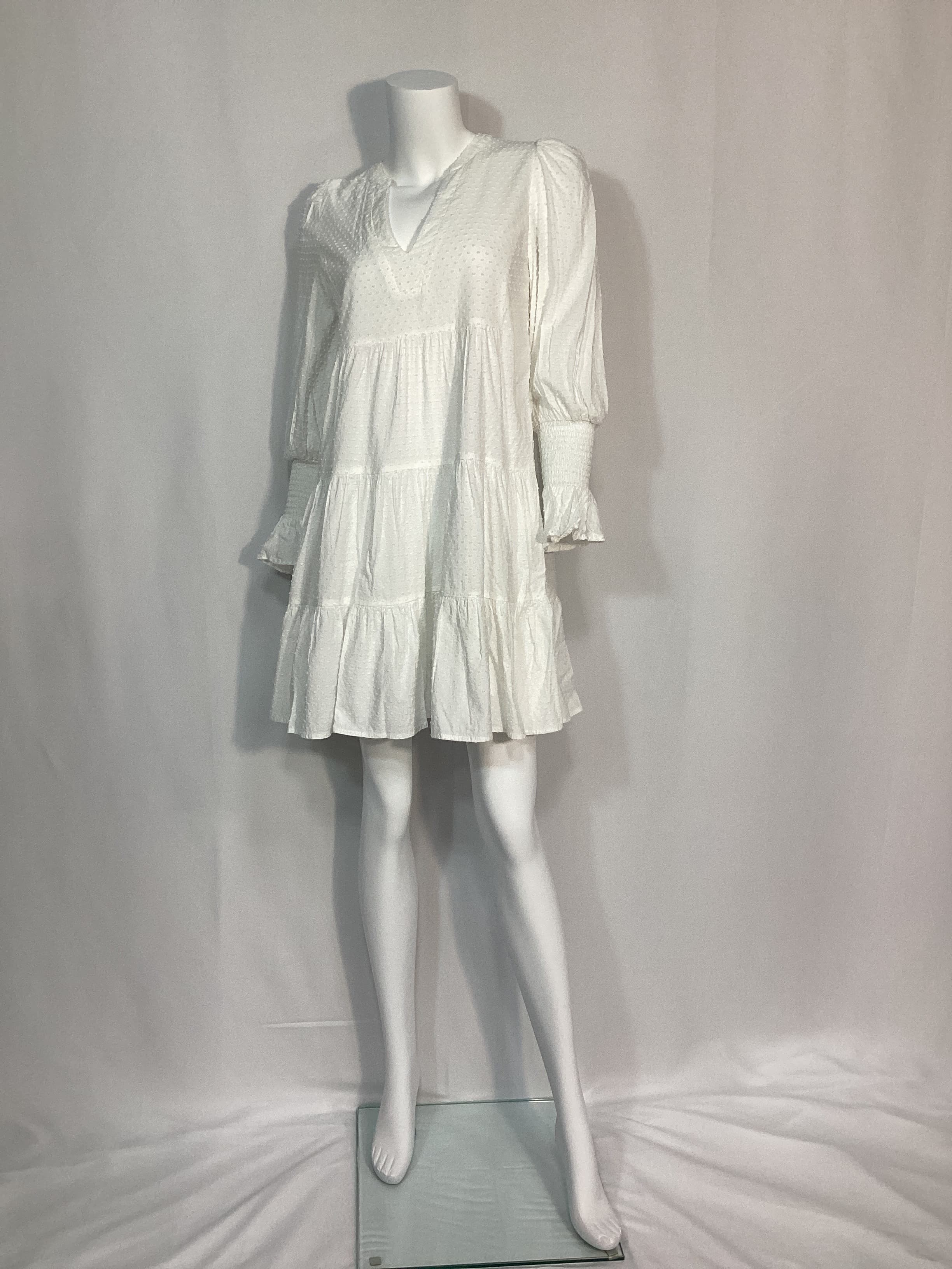 White Swiss Dot Kenzo Dress - Image 4