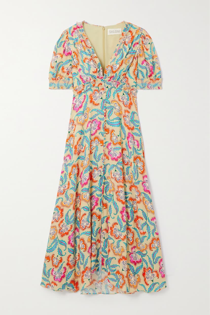 Lea Floral-Print Ecovero-Blend Crepe Maxi Dress - Image 1