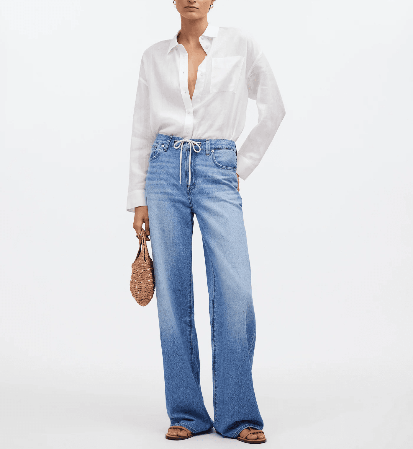 Superwide-Leg Jeans In Hambley Wash: Drawstring Edition - Image 1