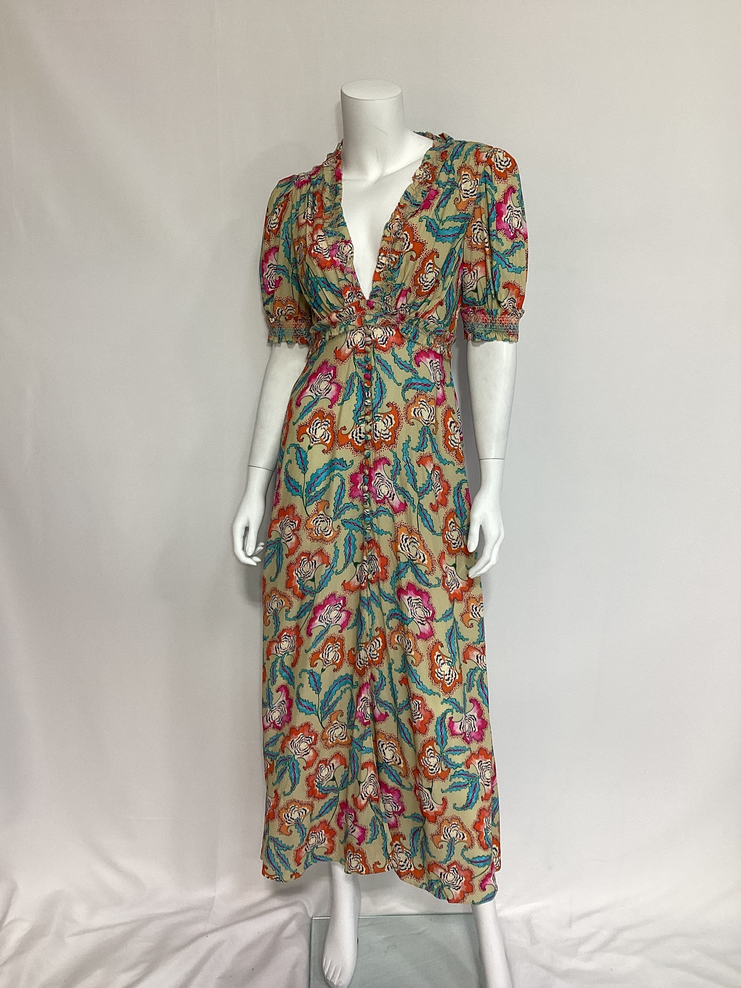 Lea Floral-Print Ecovero-Blend Crepe Maxi Dress - Image 2