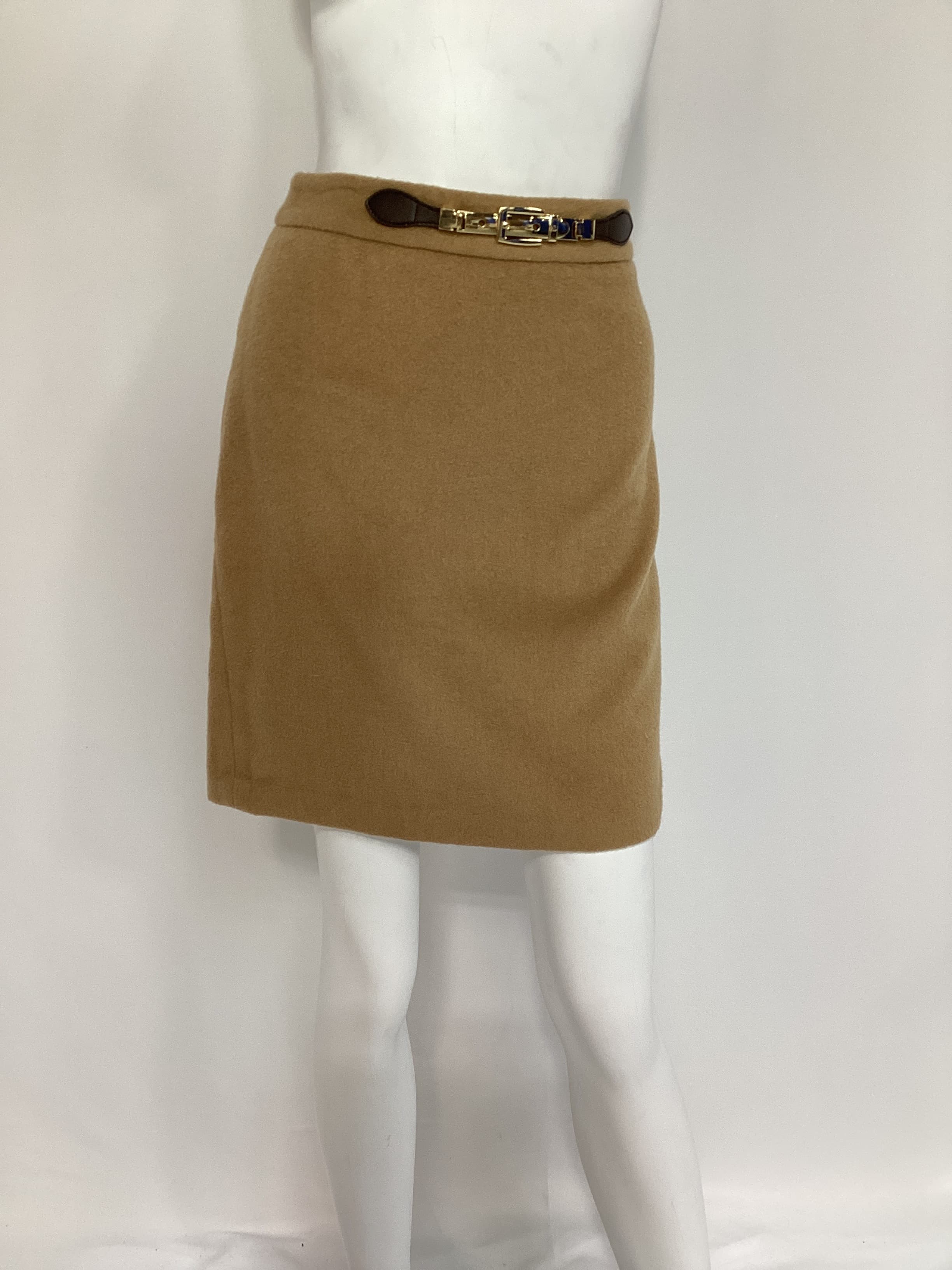 Buckle-Trim Wool-Blend Pencil Skirt - Image 4