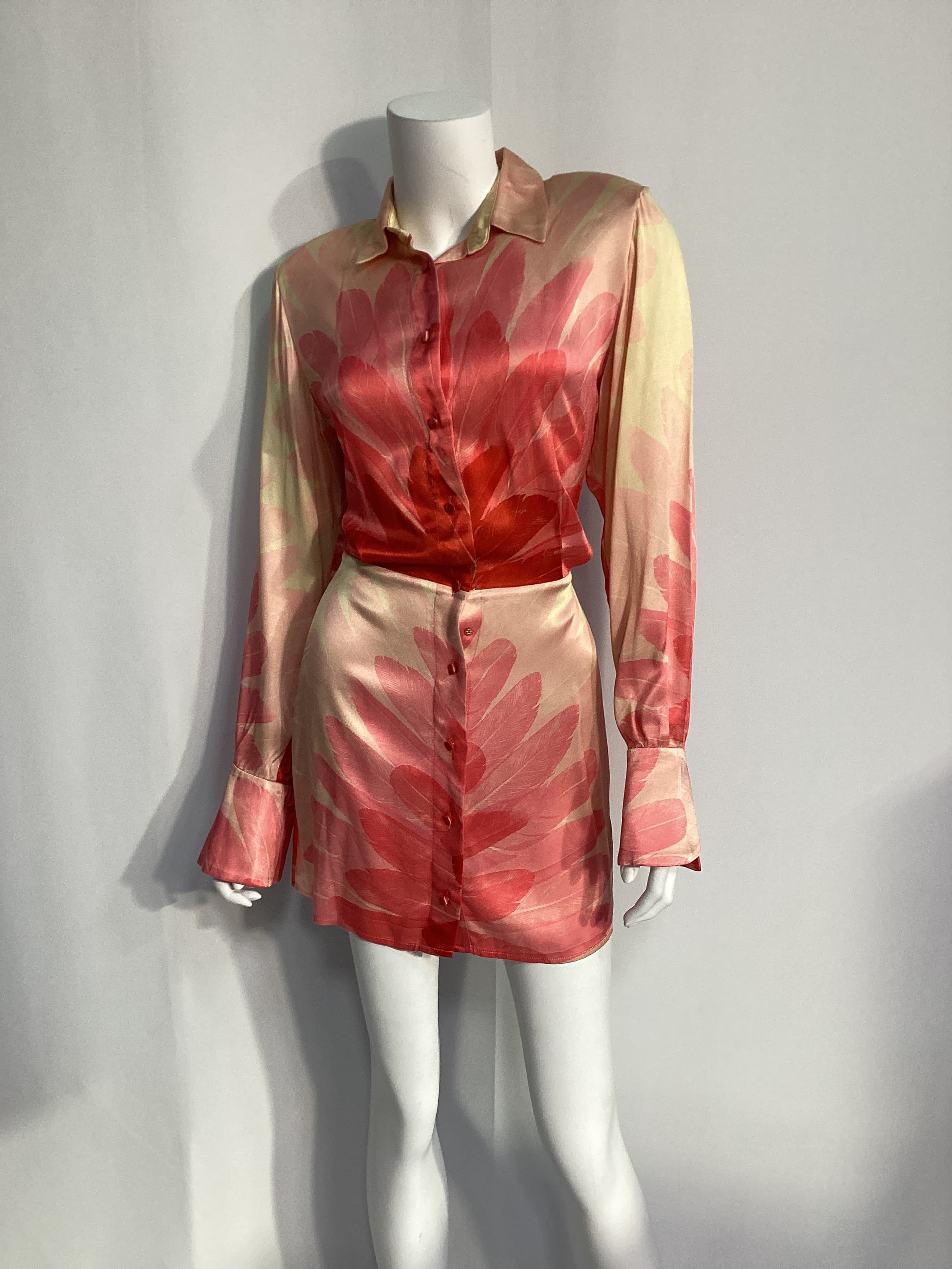 Vento Dress In Red Feather - Image 2