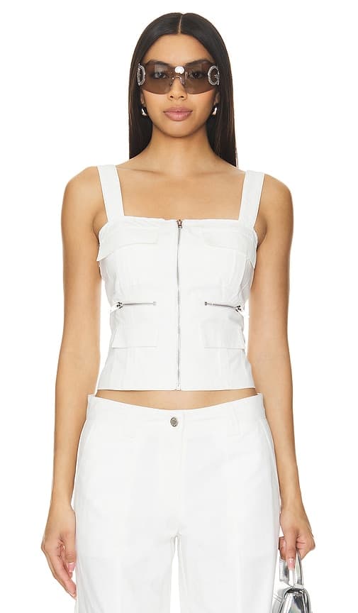 Levi Cargo Top In White - Image 1