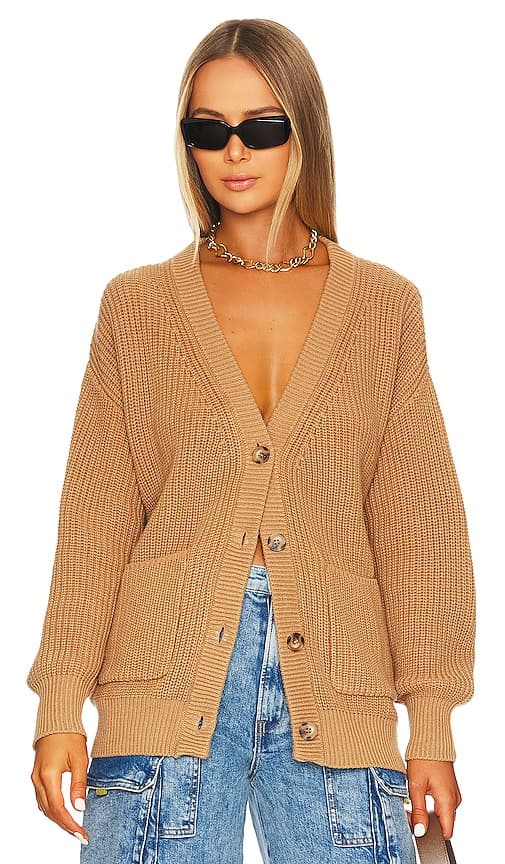 Nina Cardigan In Camel - Image 1