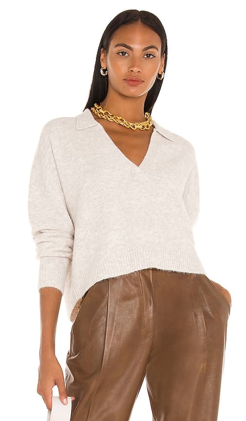 Robbie Sweater In Oatmeal - Image 1