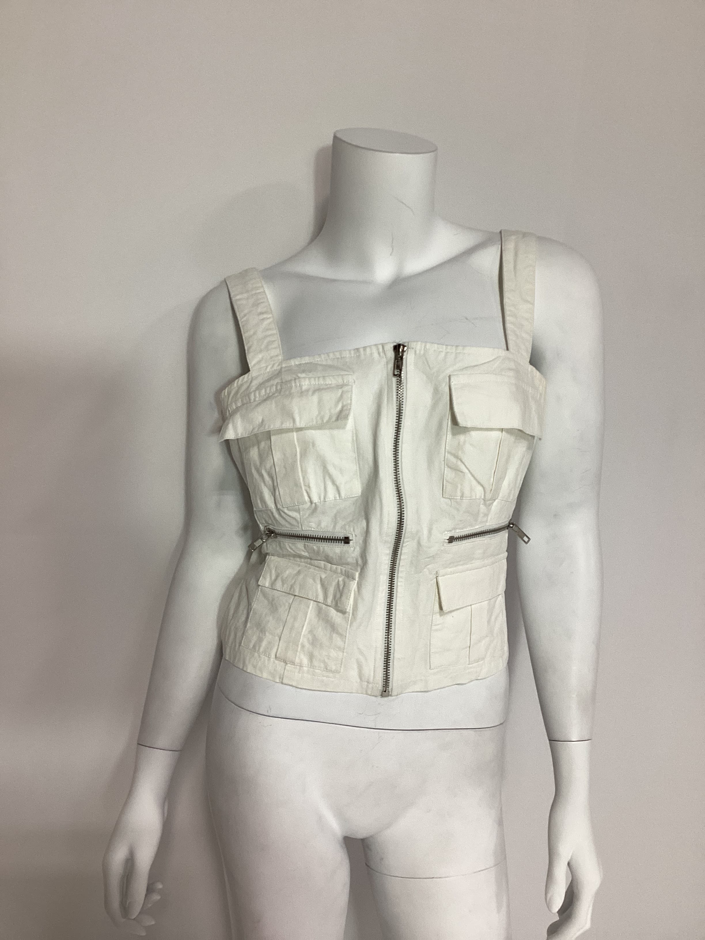 Levi Cargo Top In White - Image 4