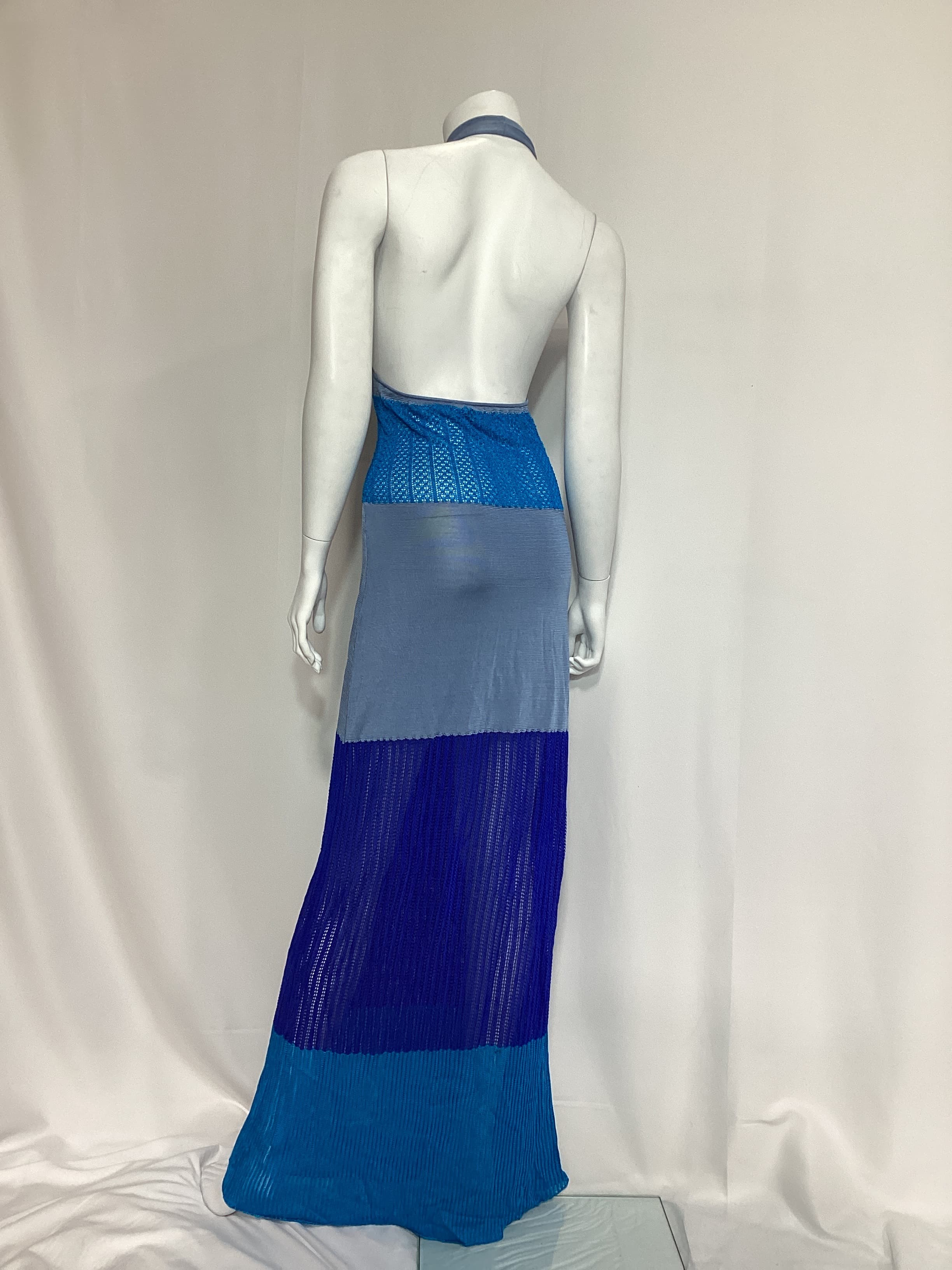 Giselle Dress In Striped Blue - Image 2