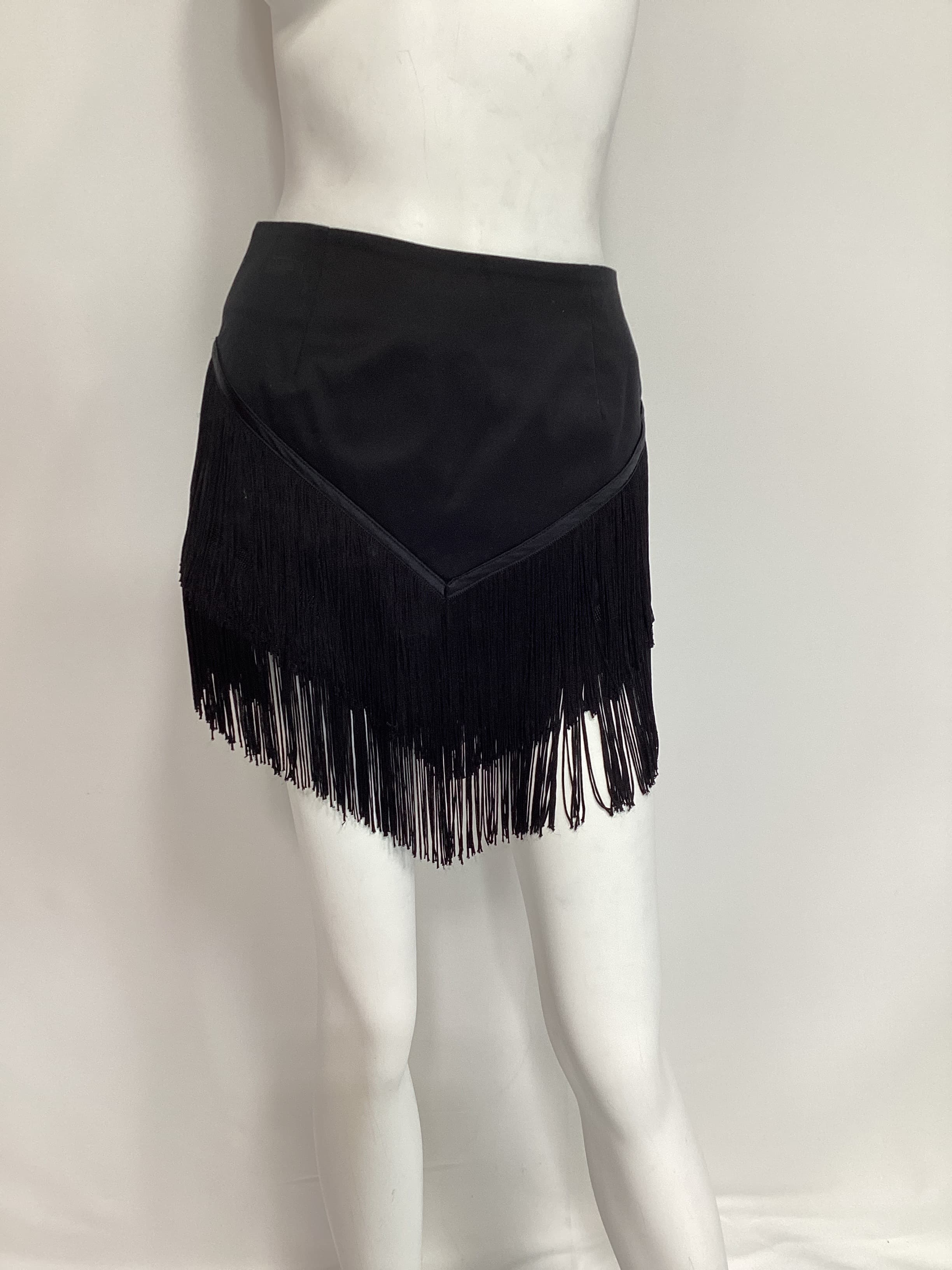 Fringe Skirt In Black - Image 2