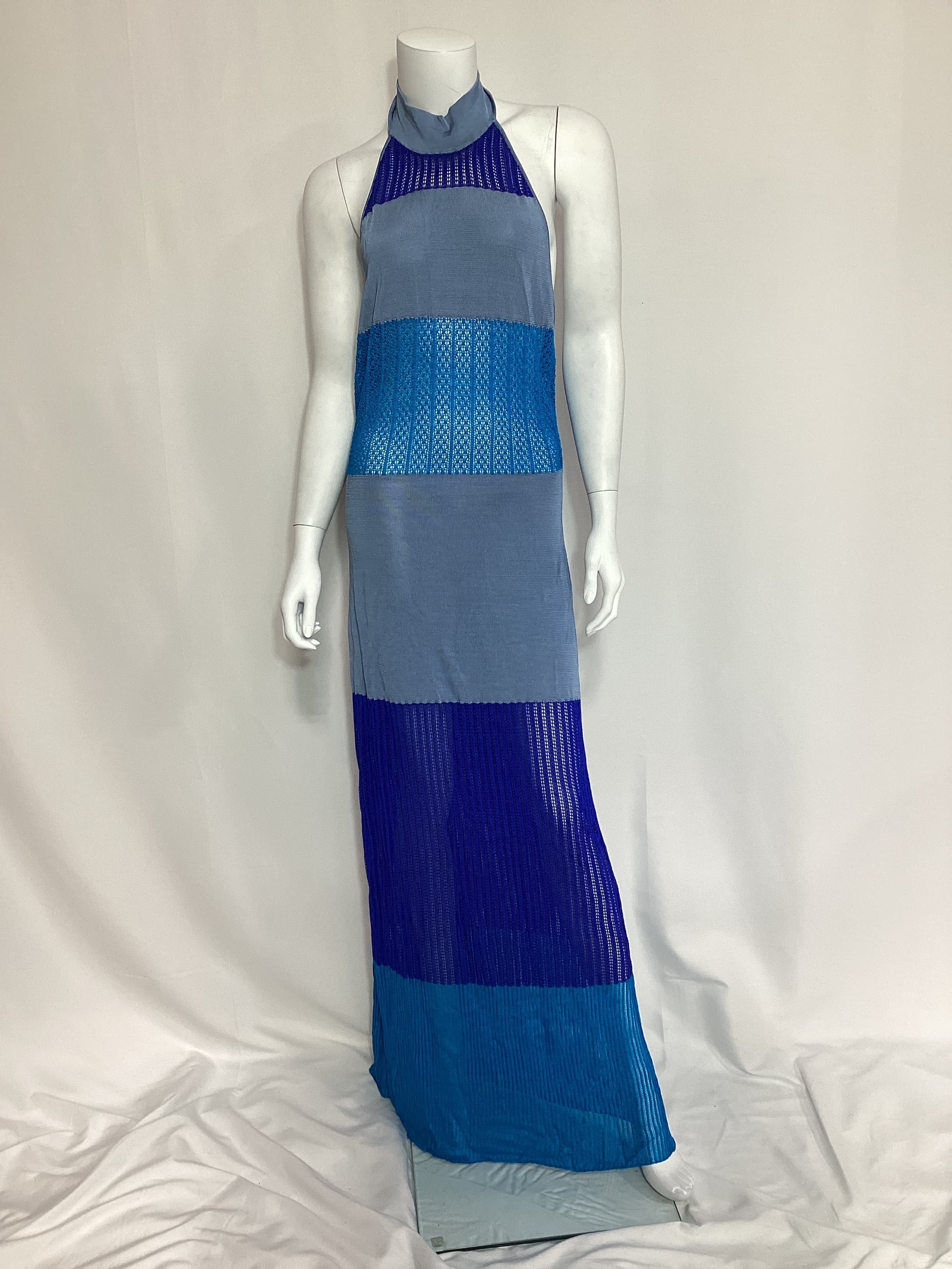 Giselle Dress In Striped Blue - Image 3