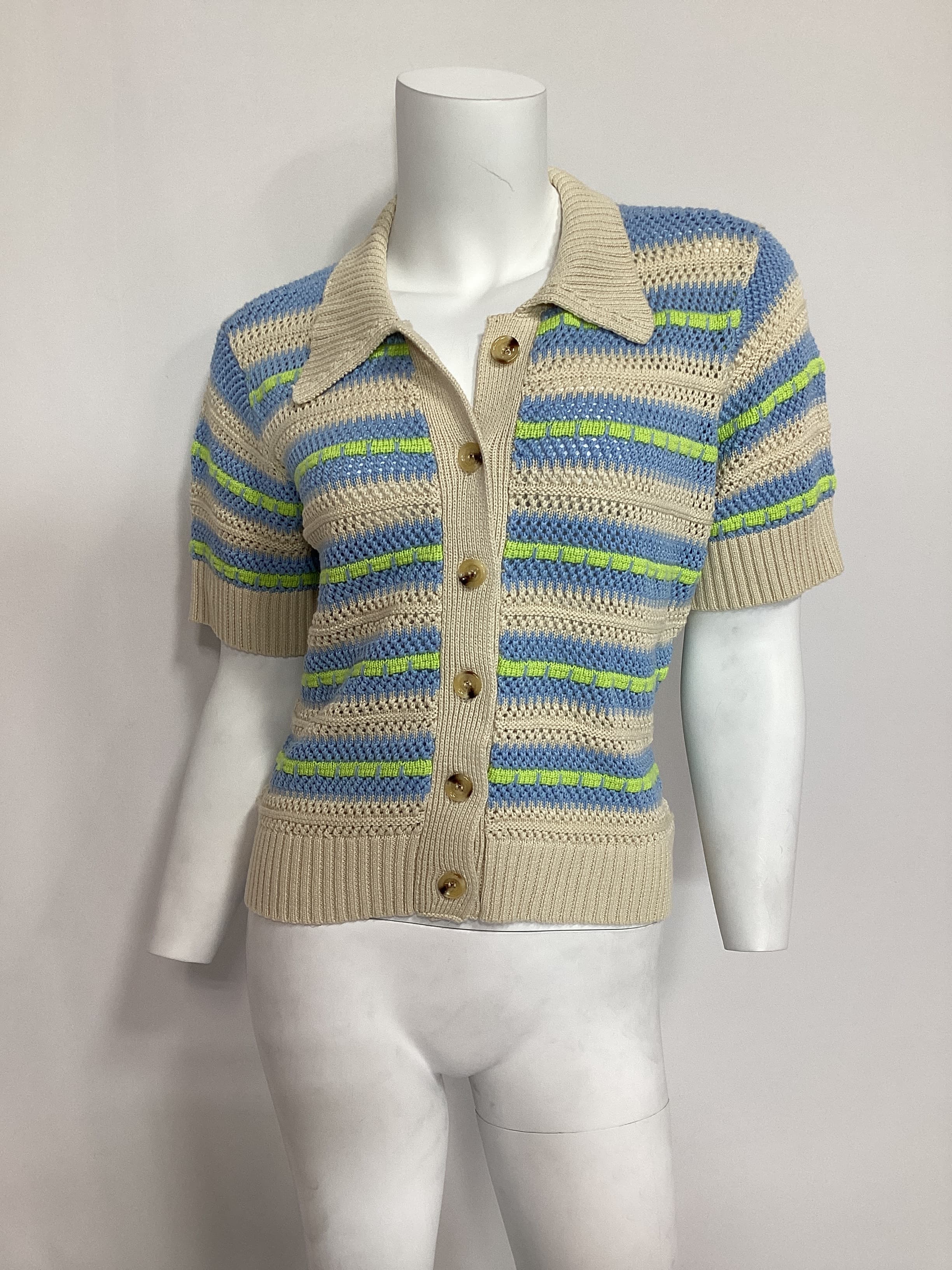 Coen Polo In Ivory Multi - Image 4