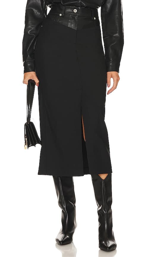 Garter Skirt In Black - Image 1