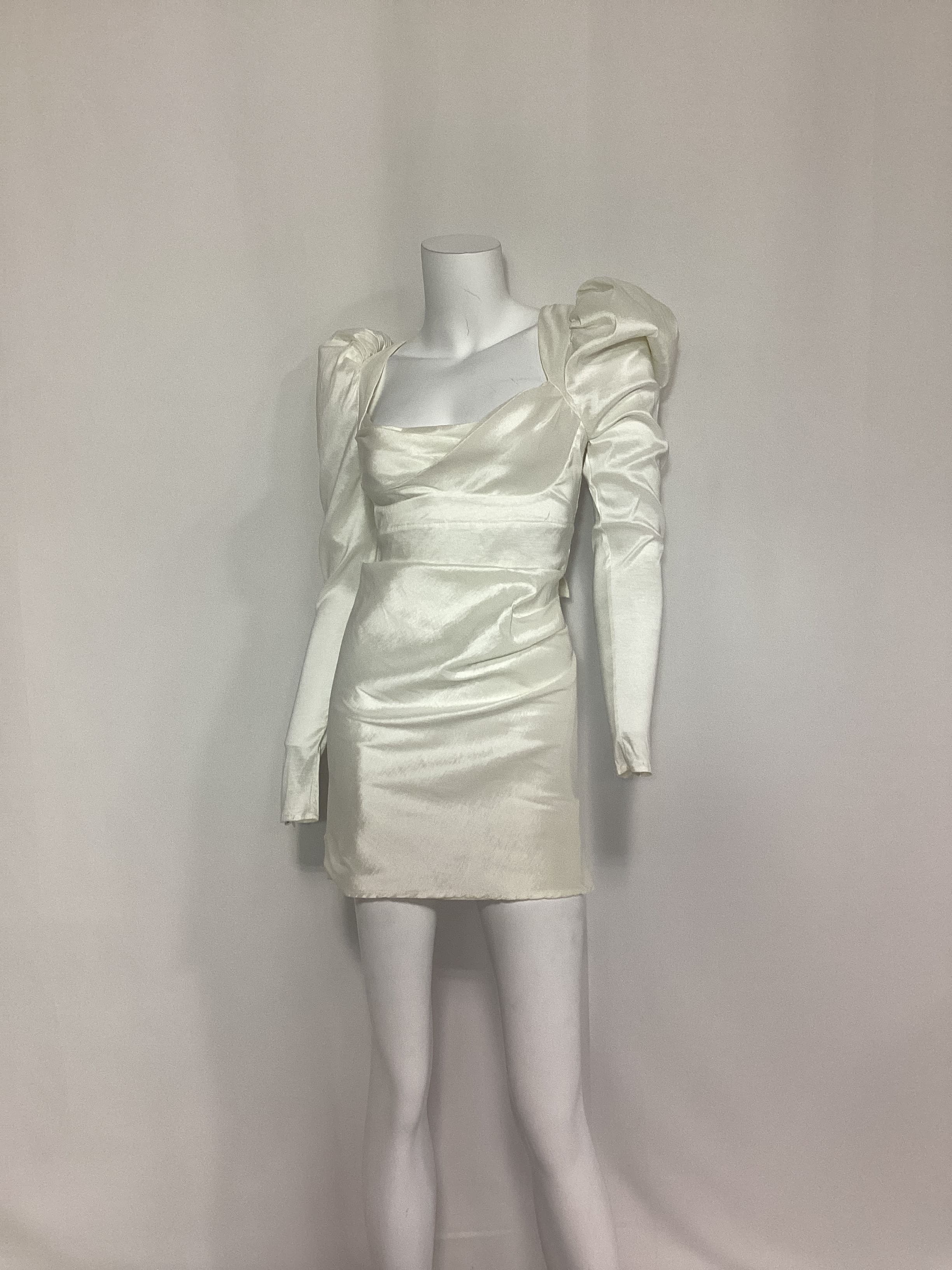 Etta Mini Dress In White - Image 4