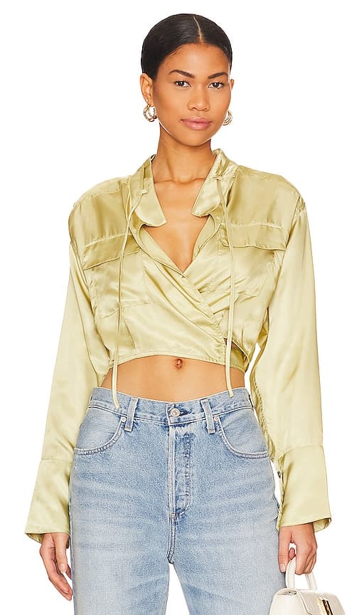 Taylor Top In Olive Green - Image 1