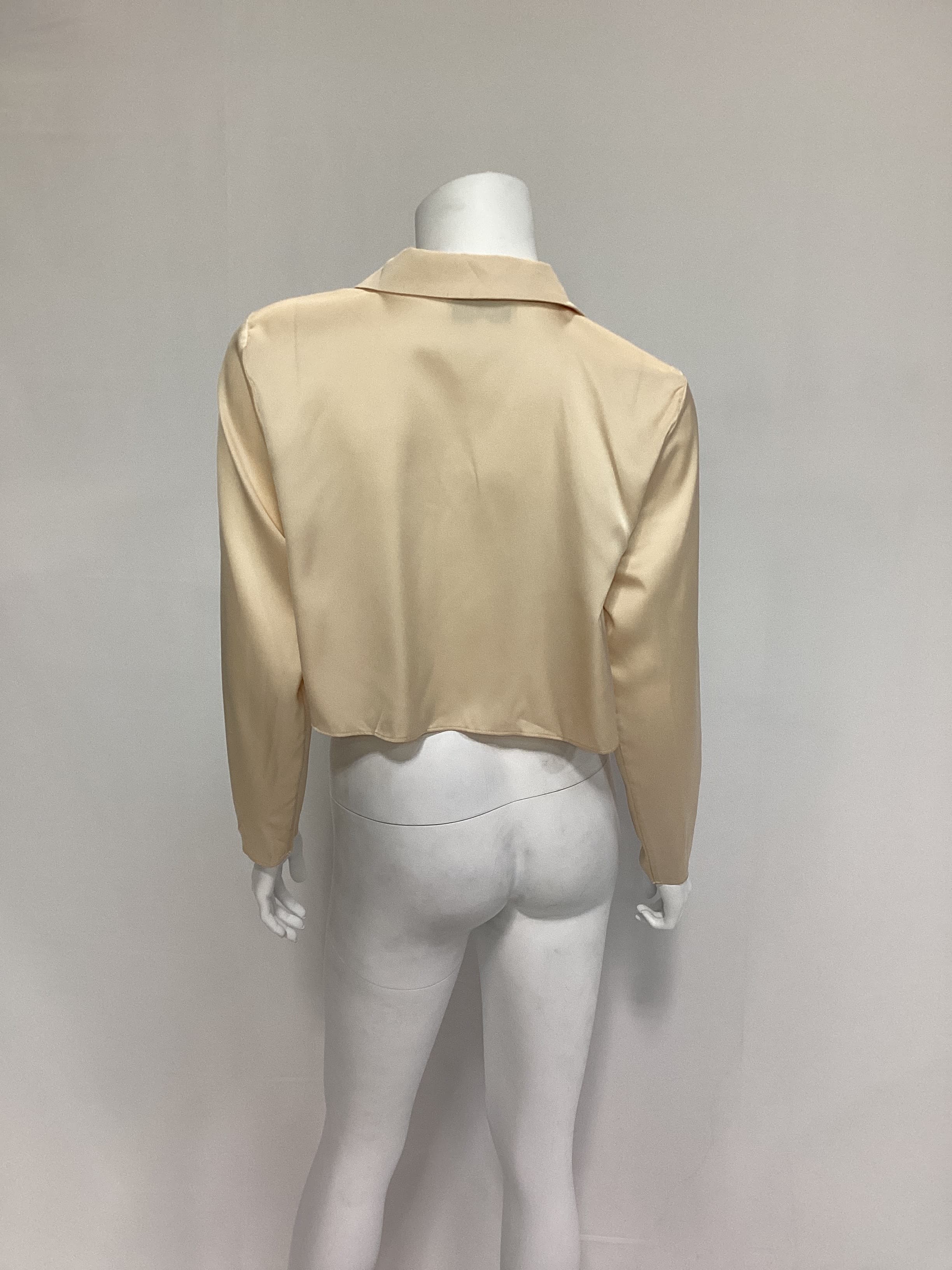 The Leona Crop Blouse In Blush - Image 3