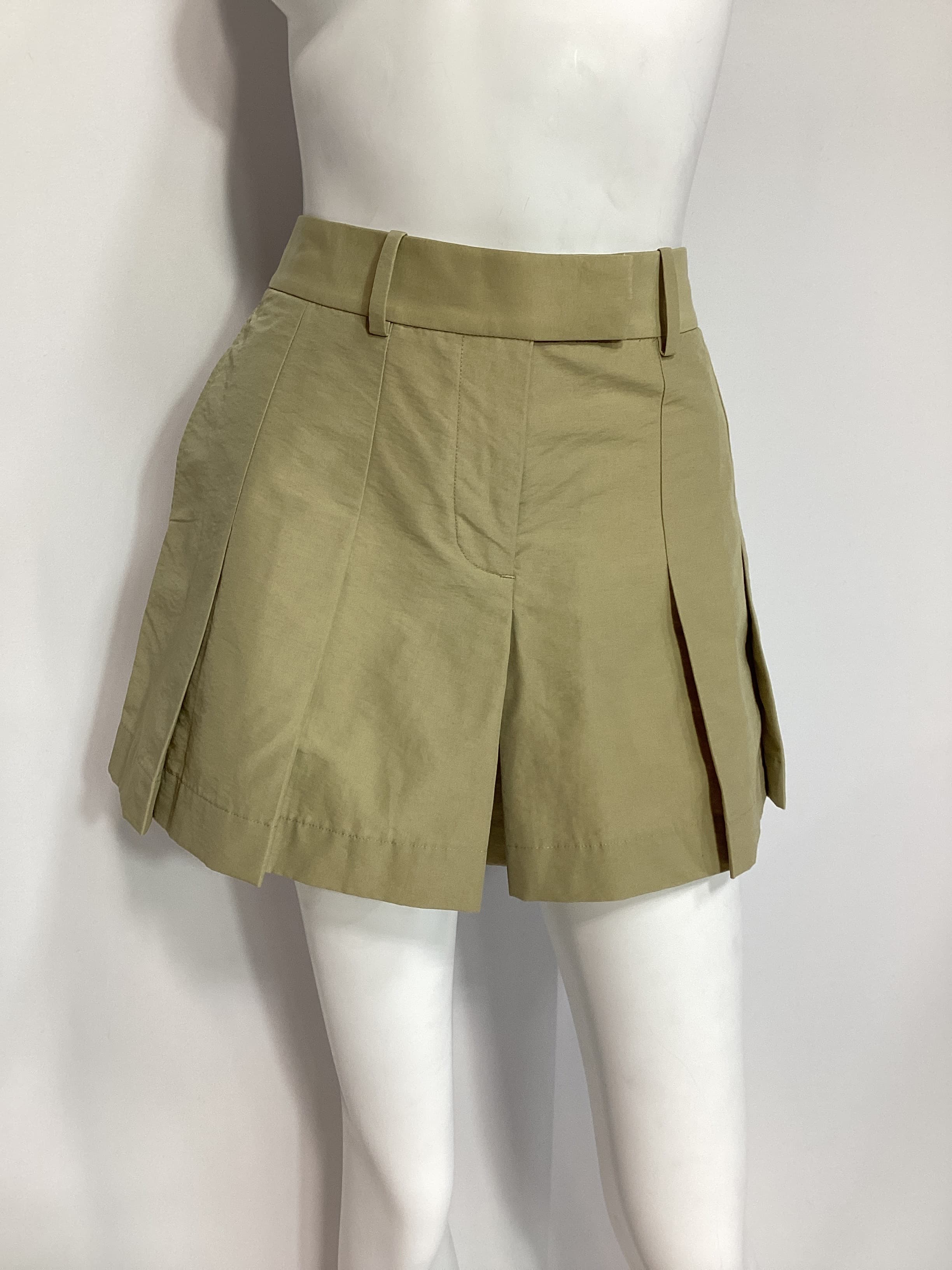 Pleated Skort In Uniform Khaki - Image 2