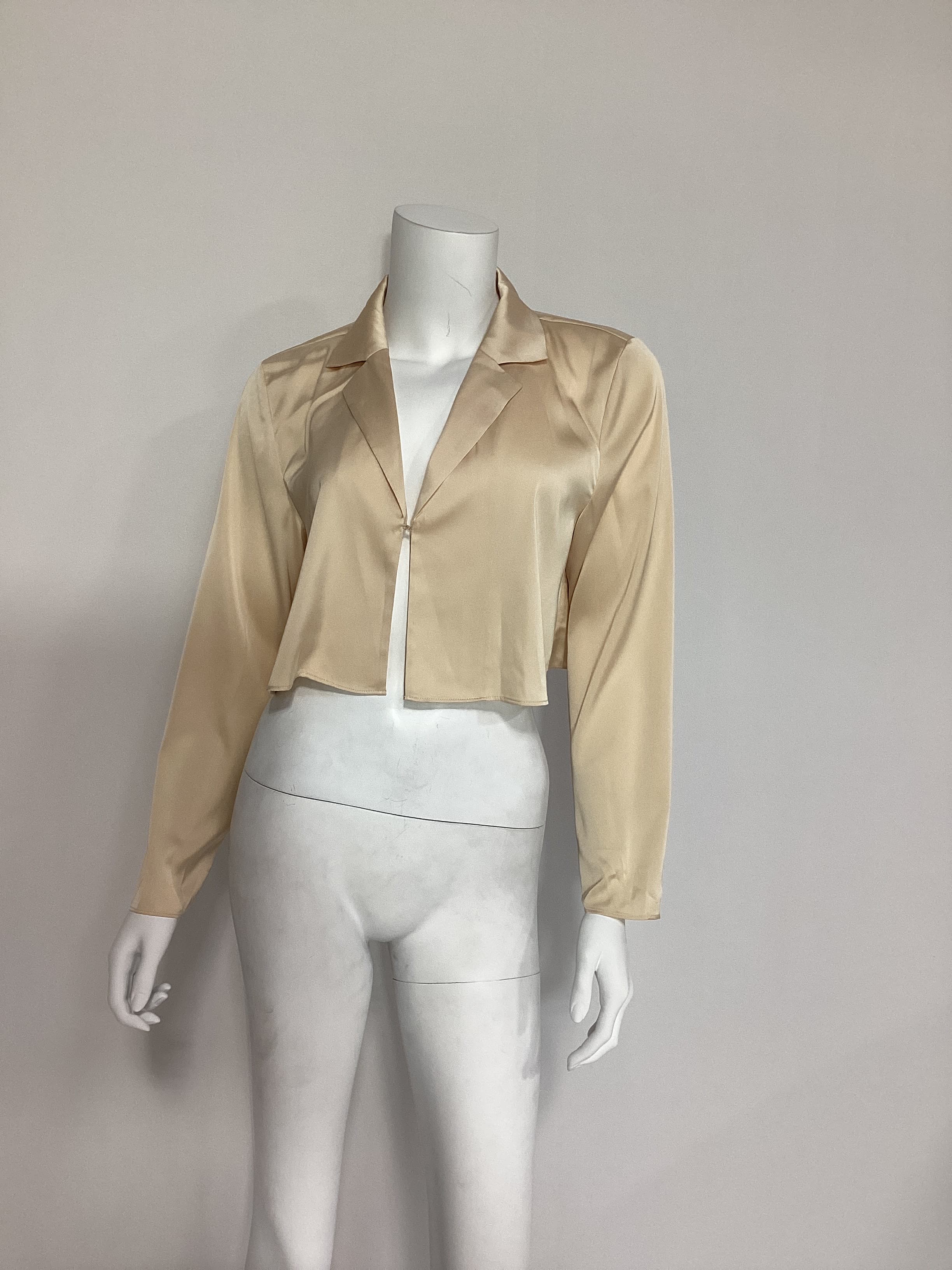 The Leona Crop Blouse In Blush - Image 4