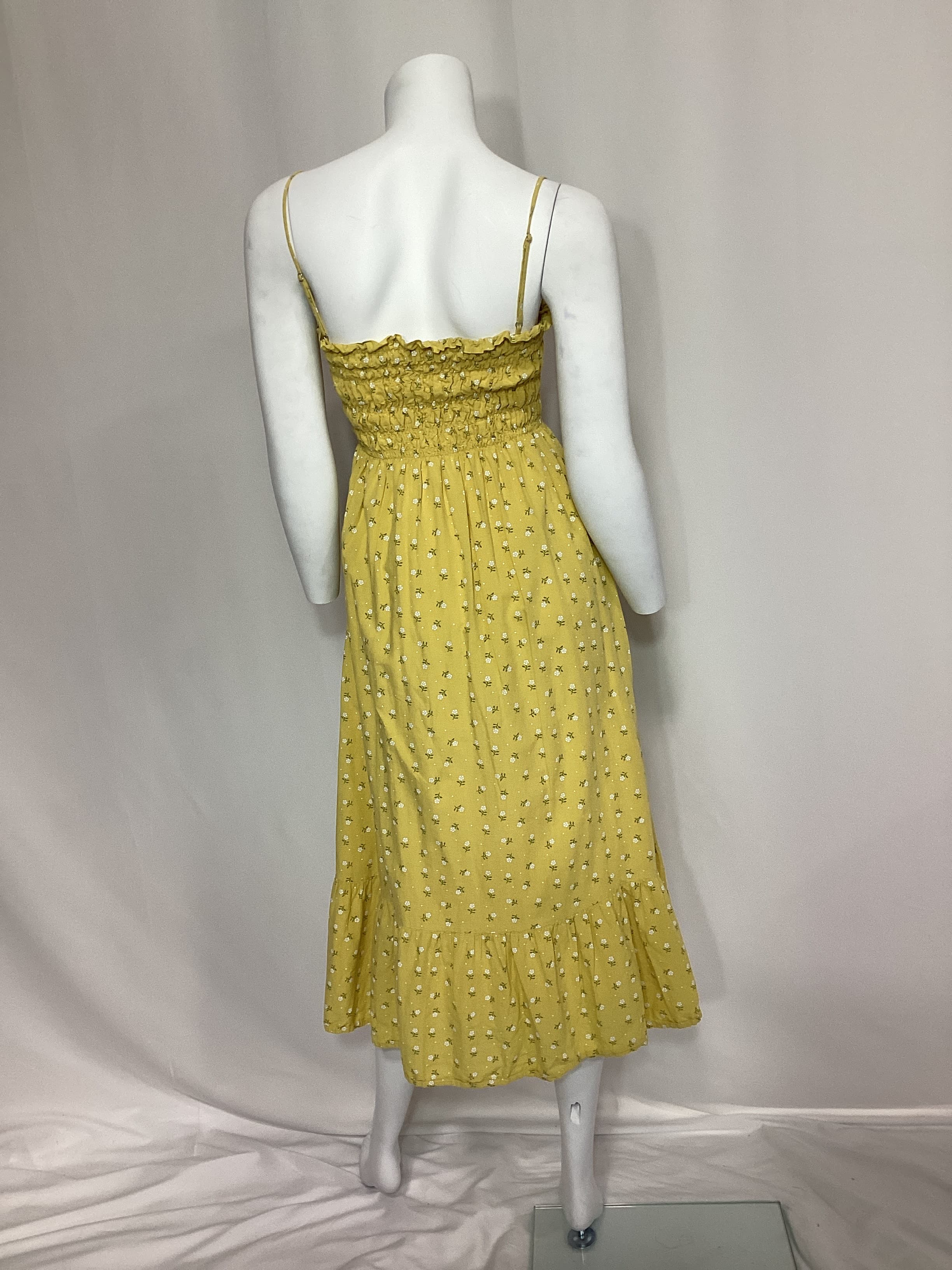 Hailee Flora Midi Dress In Yellow Multi - Image 3
