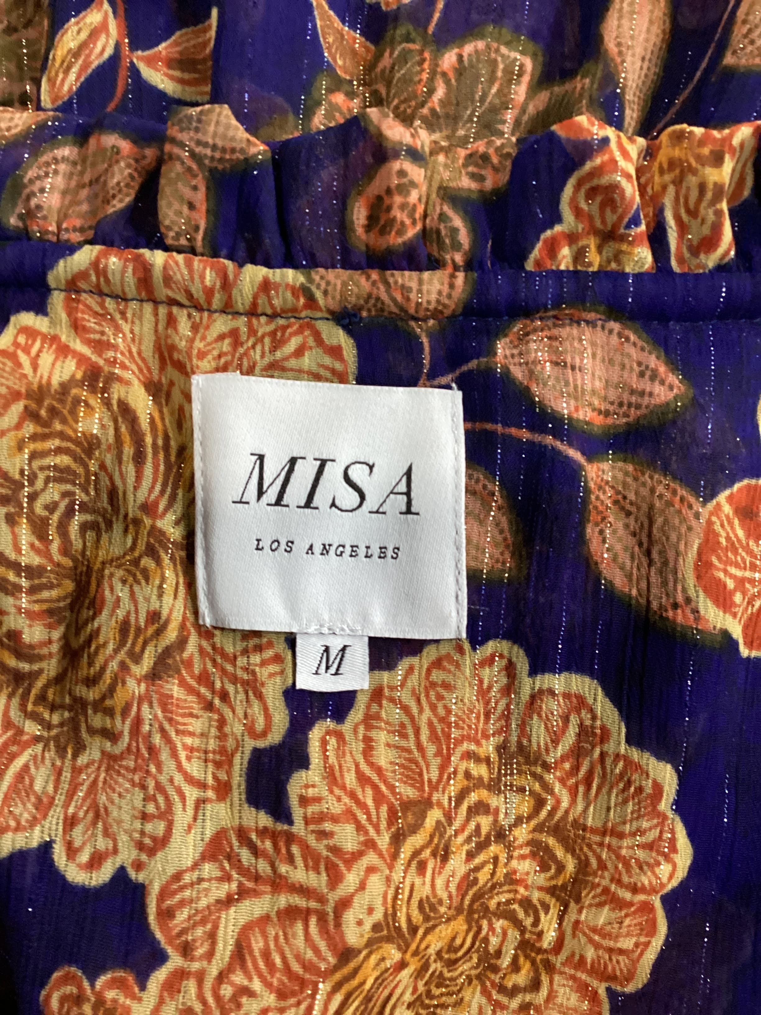 Elena Dress In Blue Marigold Flora - Image 2