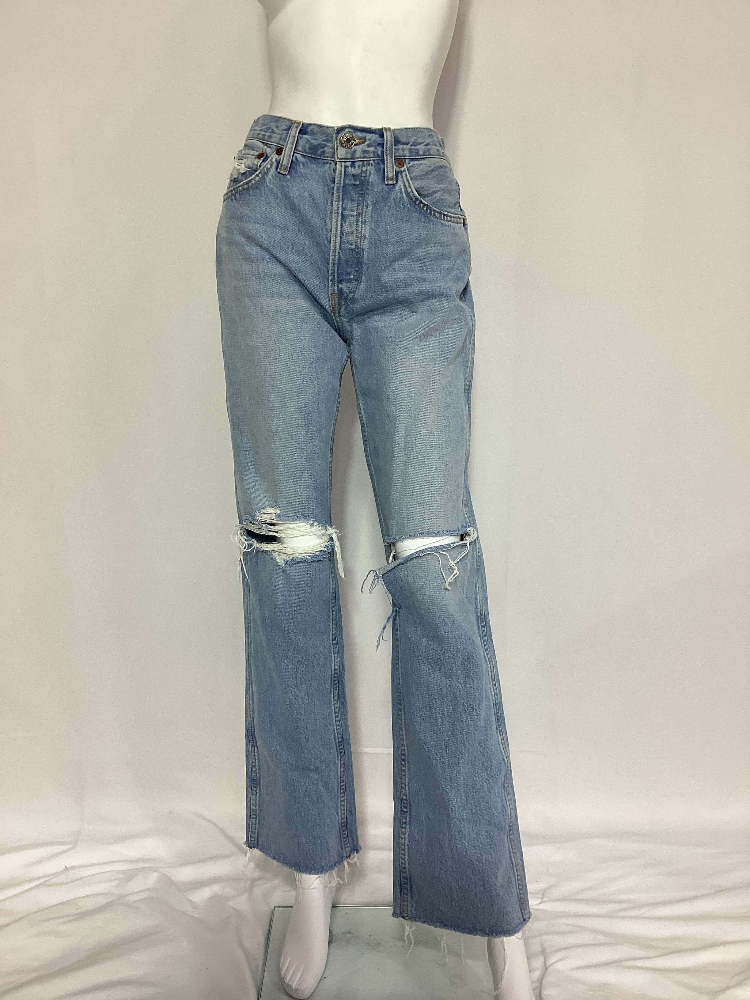 Originals 90s High Rise Loose In Breezy Indigo With Rips - Image 2