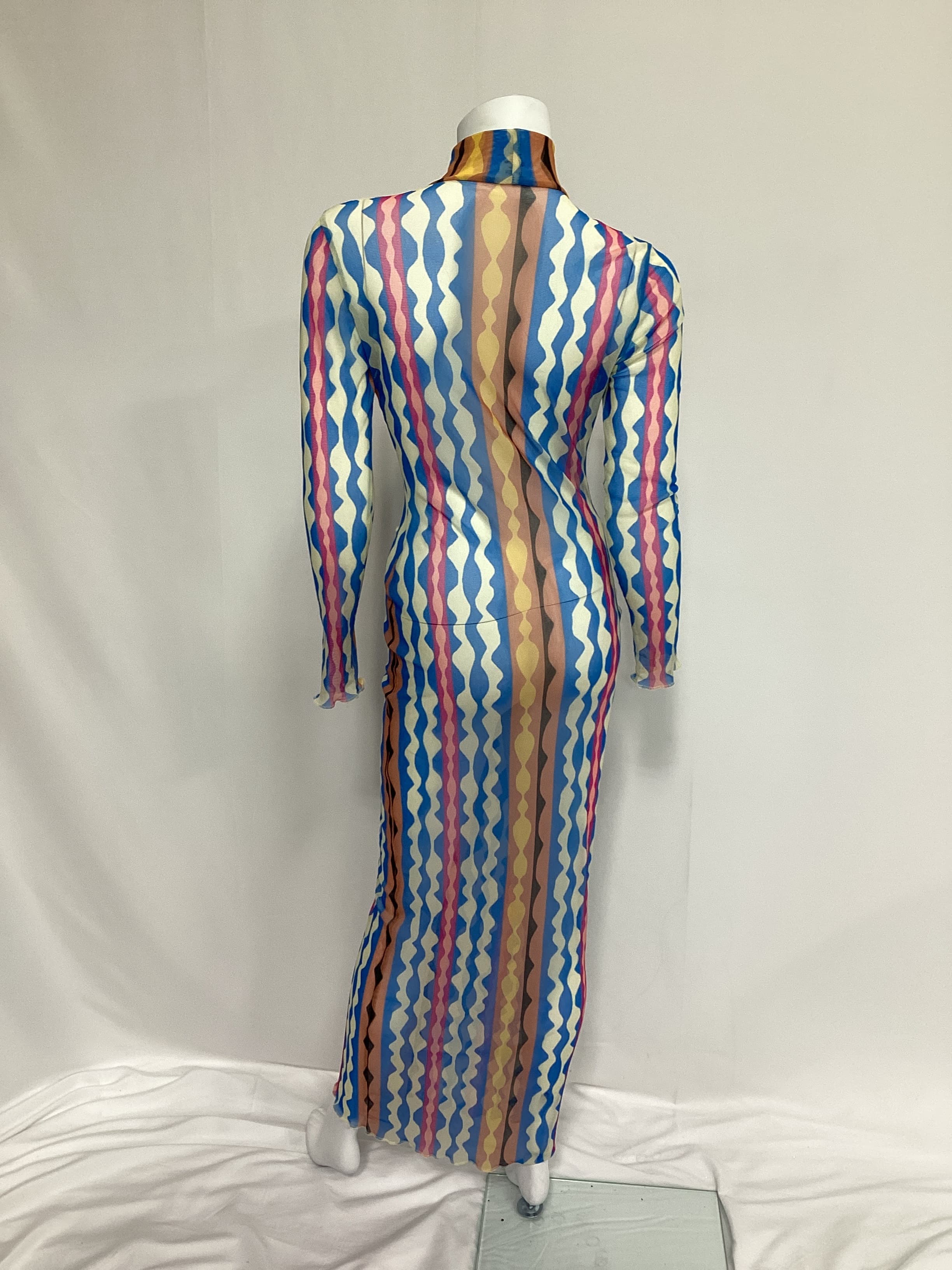 Solidad Maxi Turtleneck Dress In Abstract - Image 2