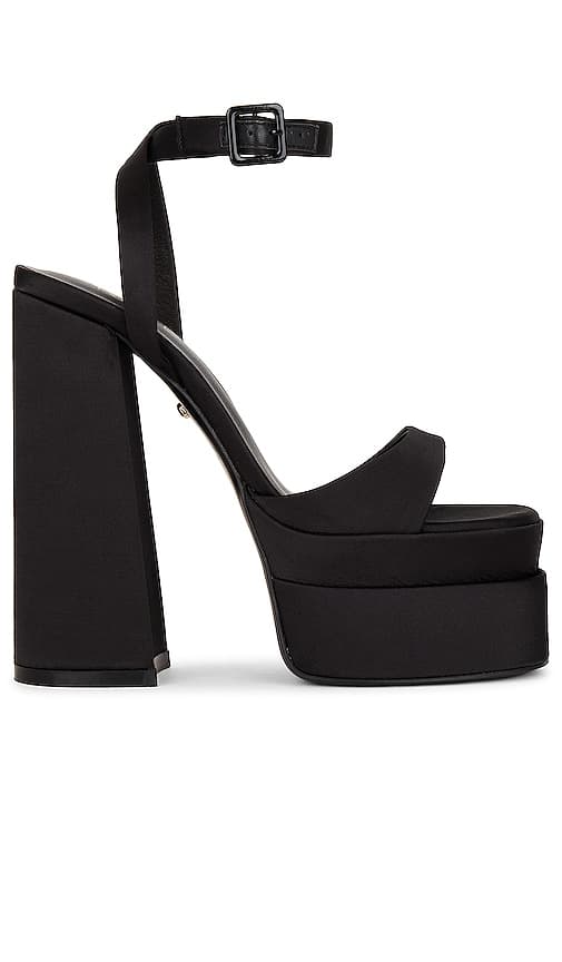 Casia Ankle Strap Platform In Black - Image 1