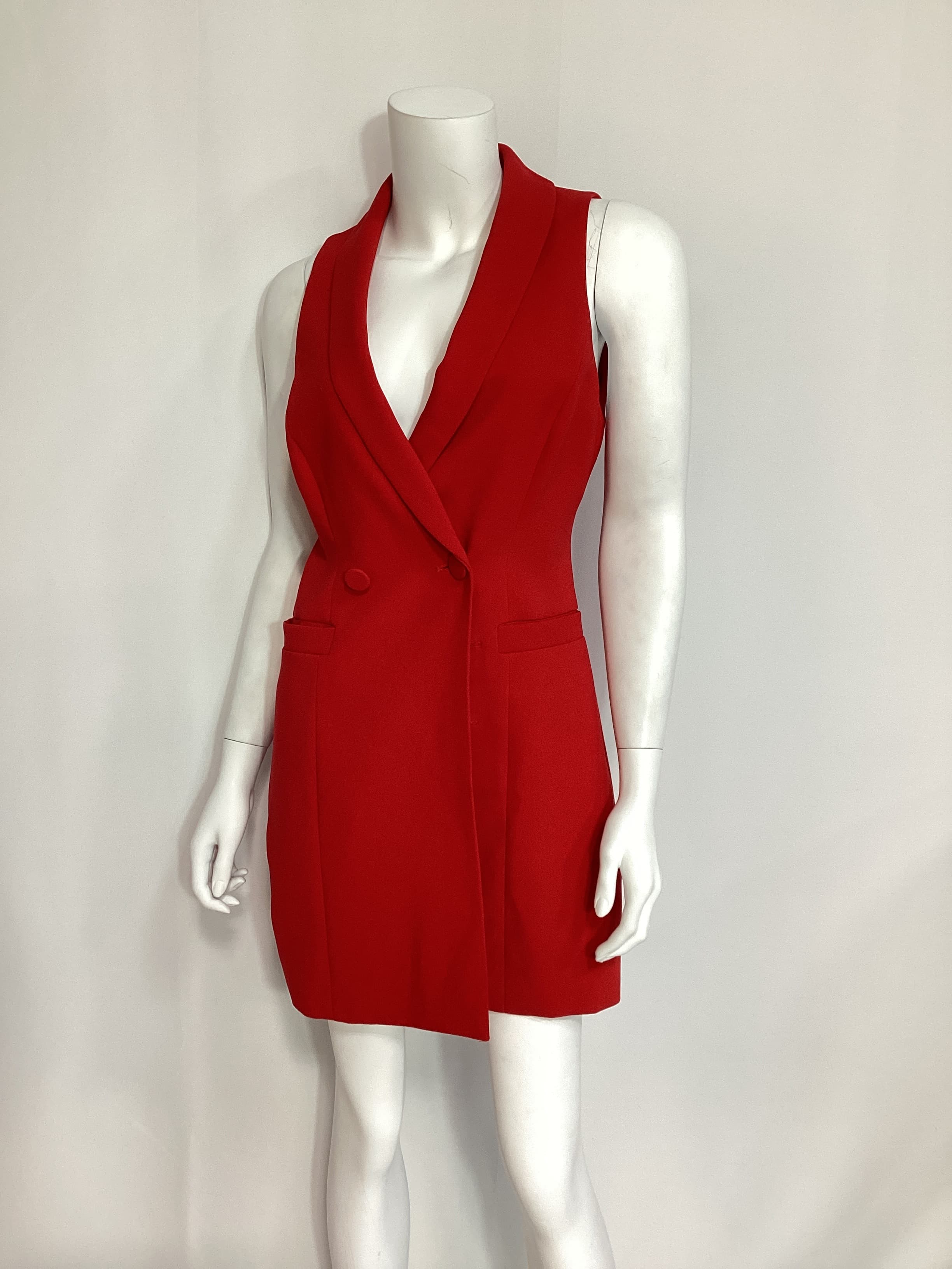 Latoya Blazer Mini Dress In Perfect Ruby - Image 3