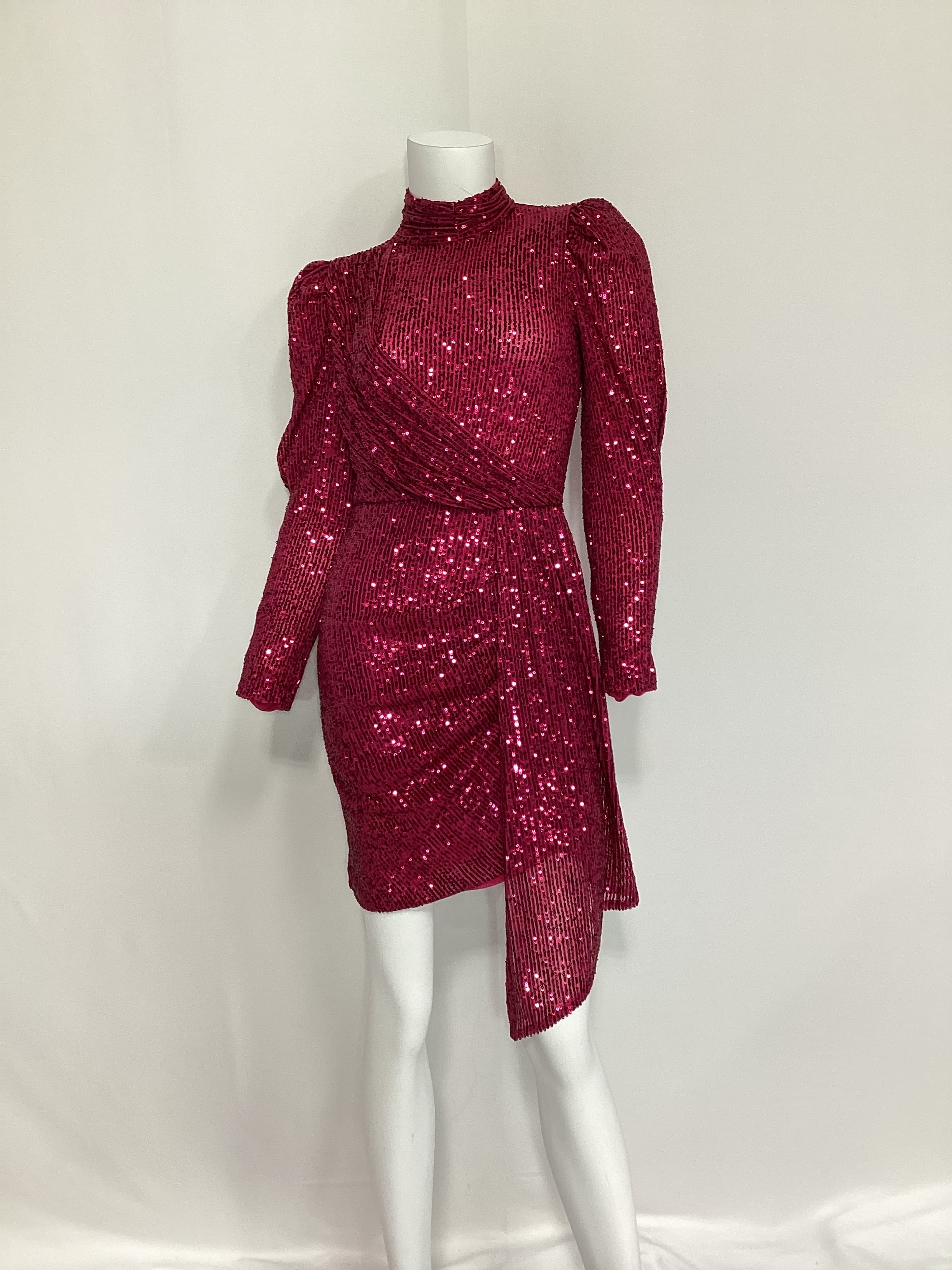 Bianca Mini Dress In Fuchsia - Image 4