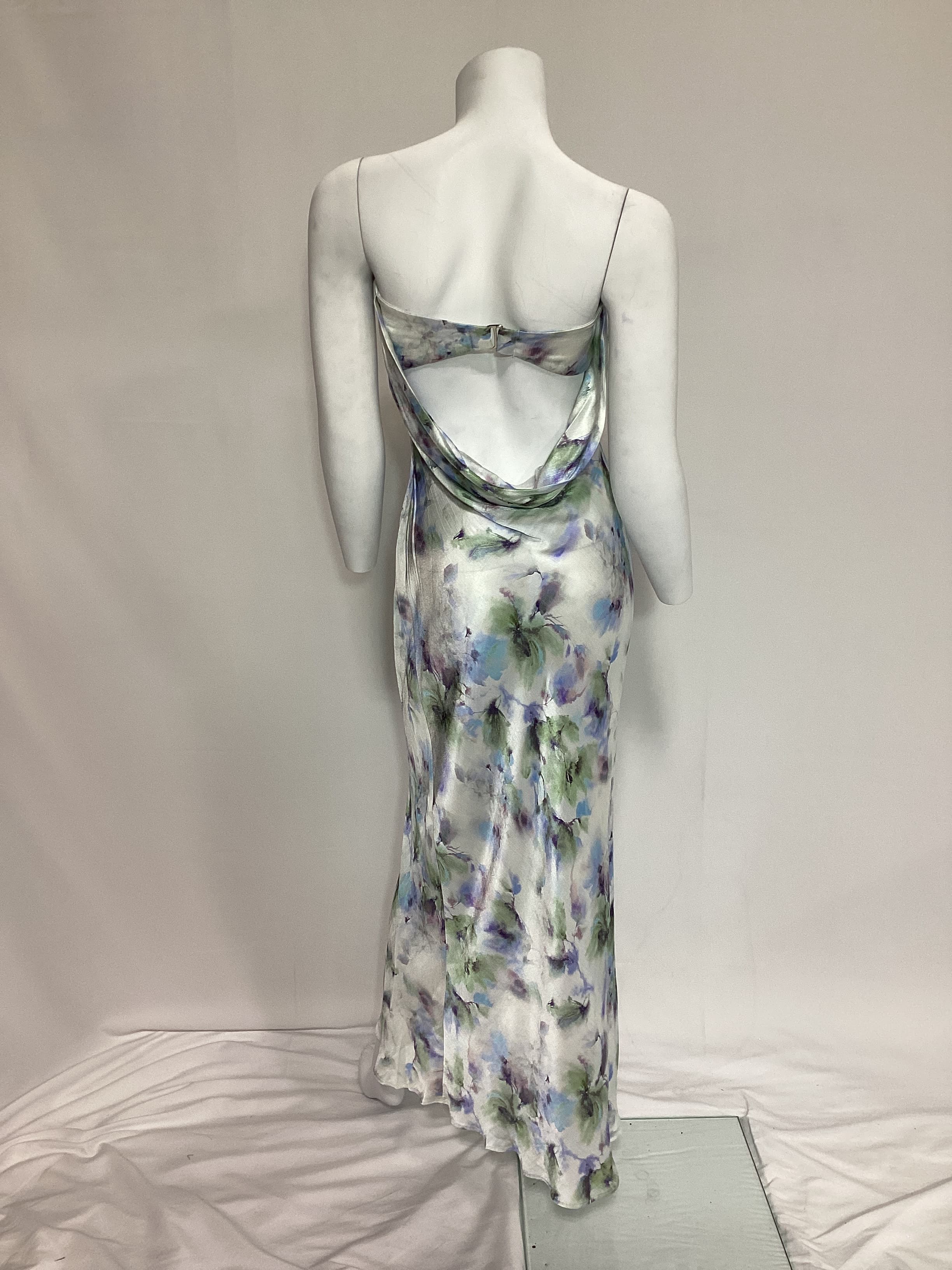 Moondance Strapless Dress In Watercolour Floral - Image 2