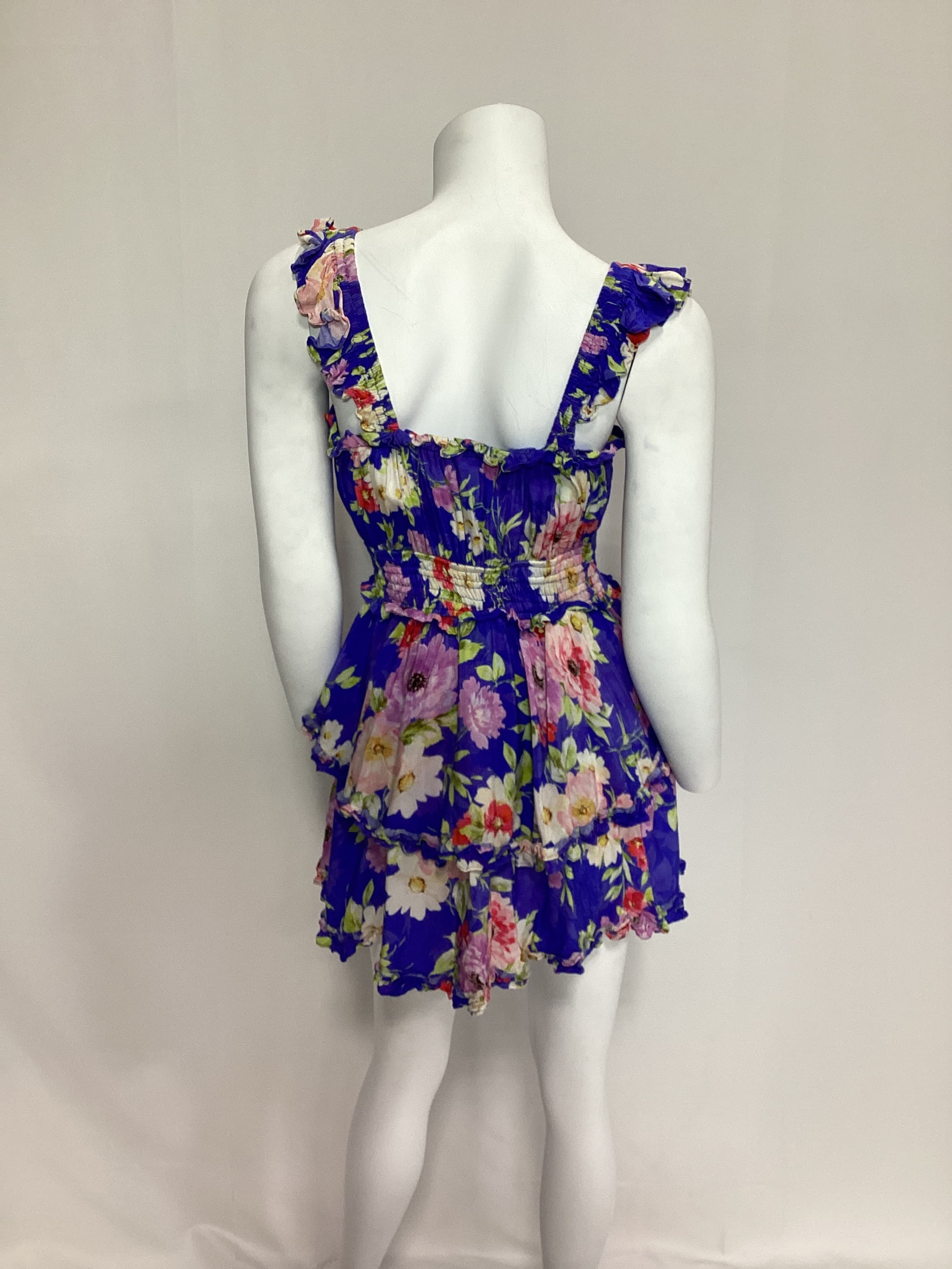 Sarah Mini Dress In Miami Magic Blue - Image 2