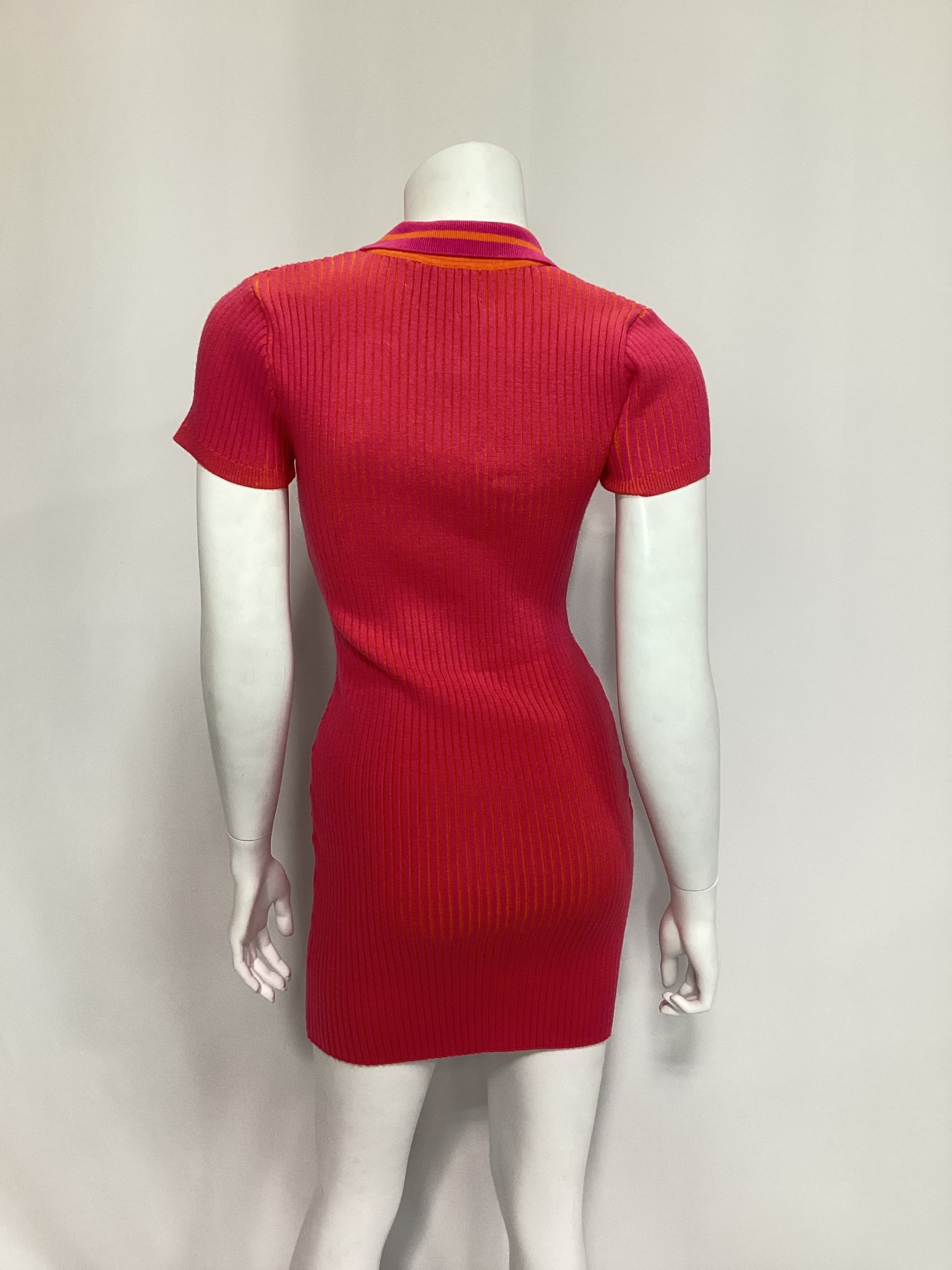Presley Dress In Sunset Two Tone Rib - Image 2
