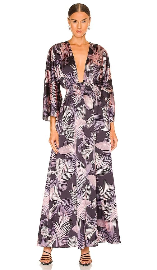 Bardot Dress In San Miguel Palm - Image 1