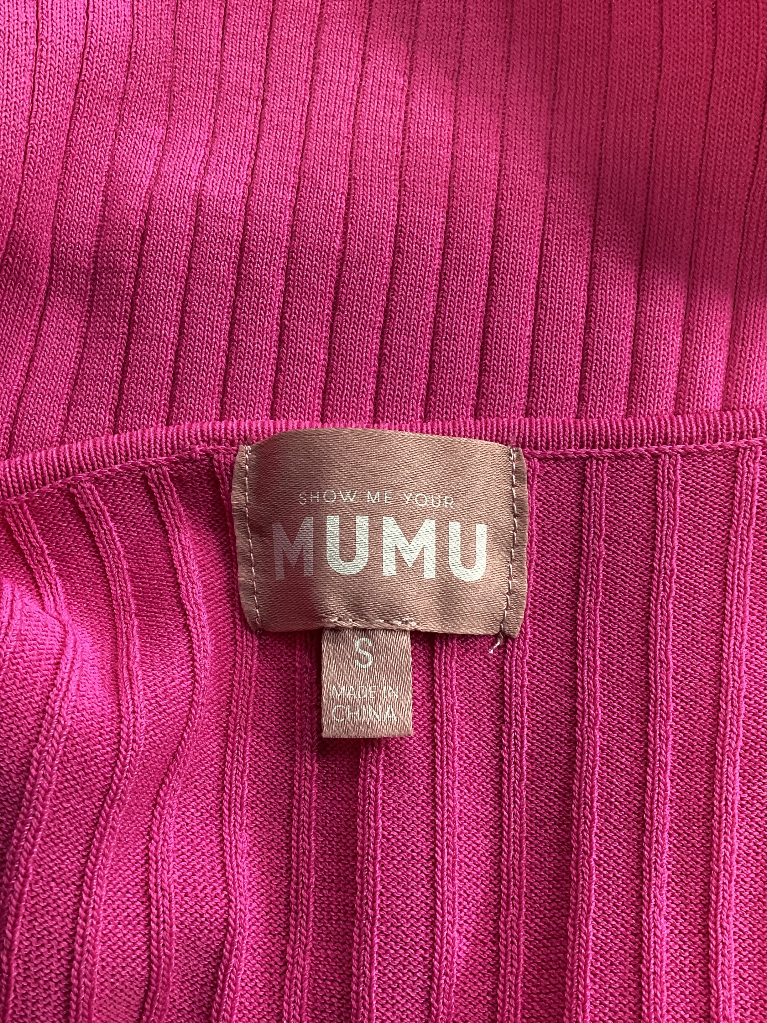Time Out Tie Top In Pink Rib Knit - Image 4