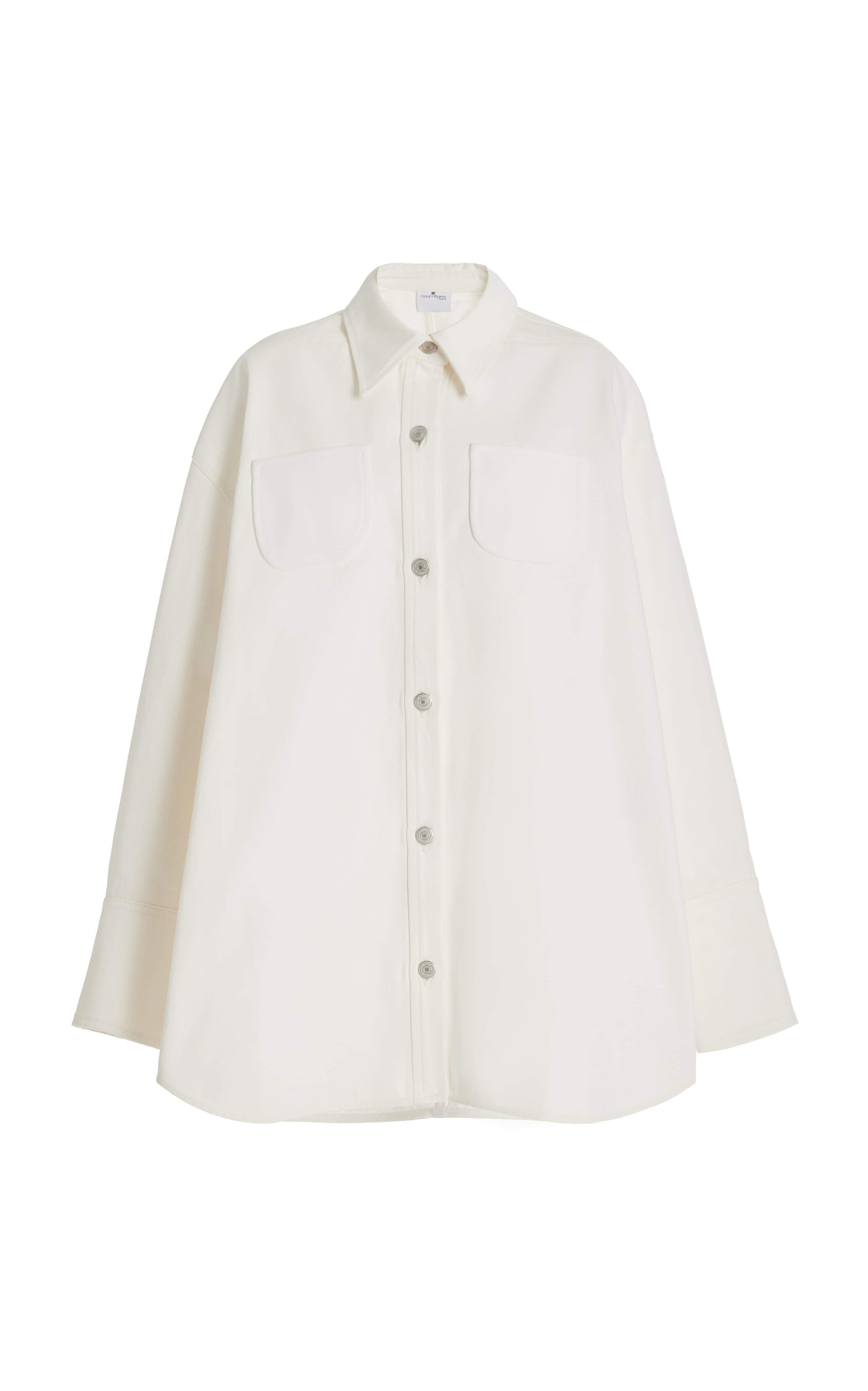 Mega Size Cotton-Blend Denim Shirt - Image 1