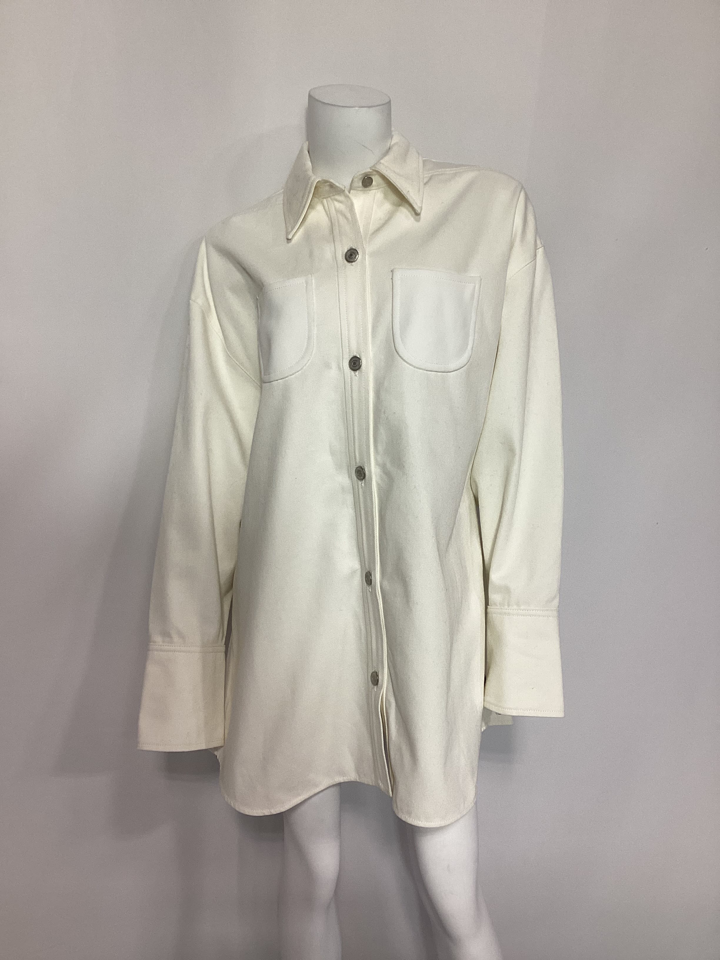 Mega Size Cotton-Blend Denim Shirt - Image 4