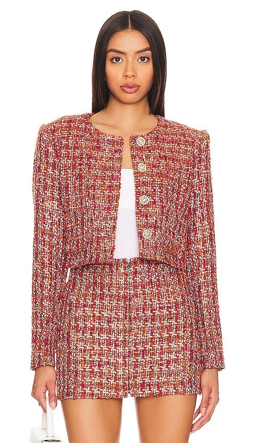 Milena Jacket In Orange Brown - Image 1