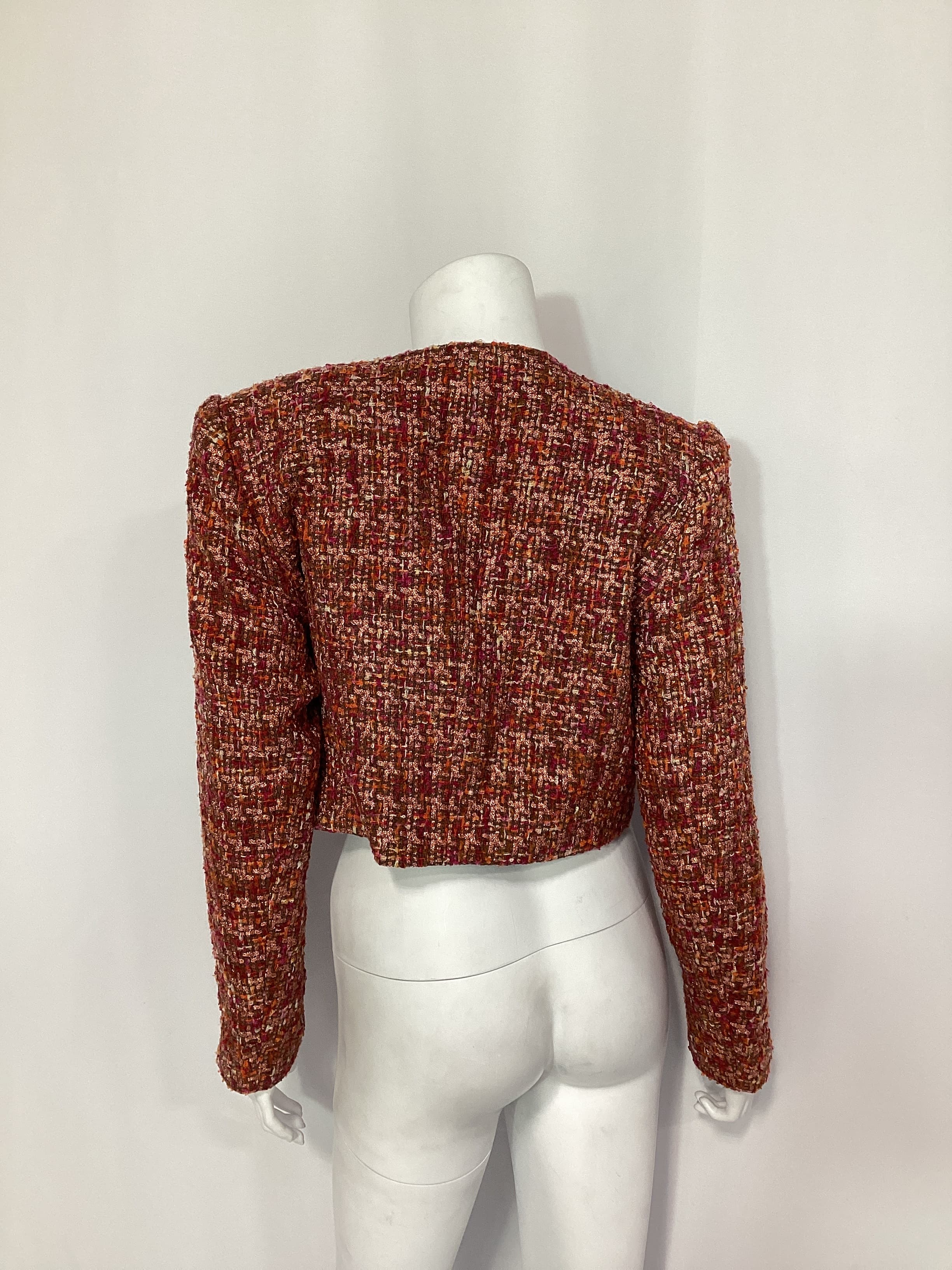 Milena Jacket In Orange Brown - Image 3