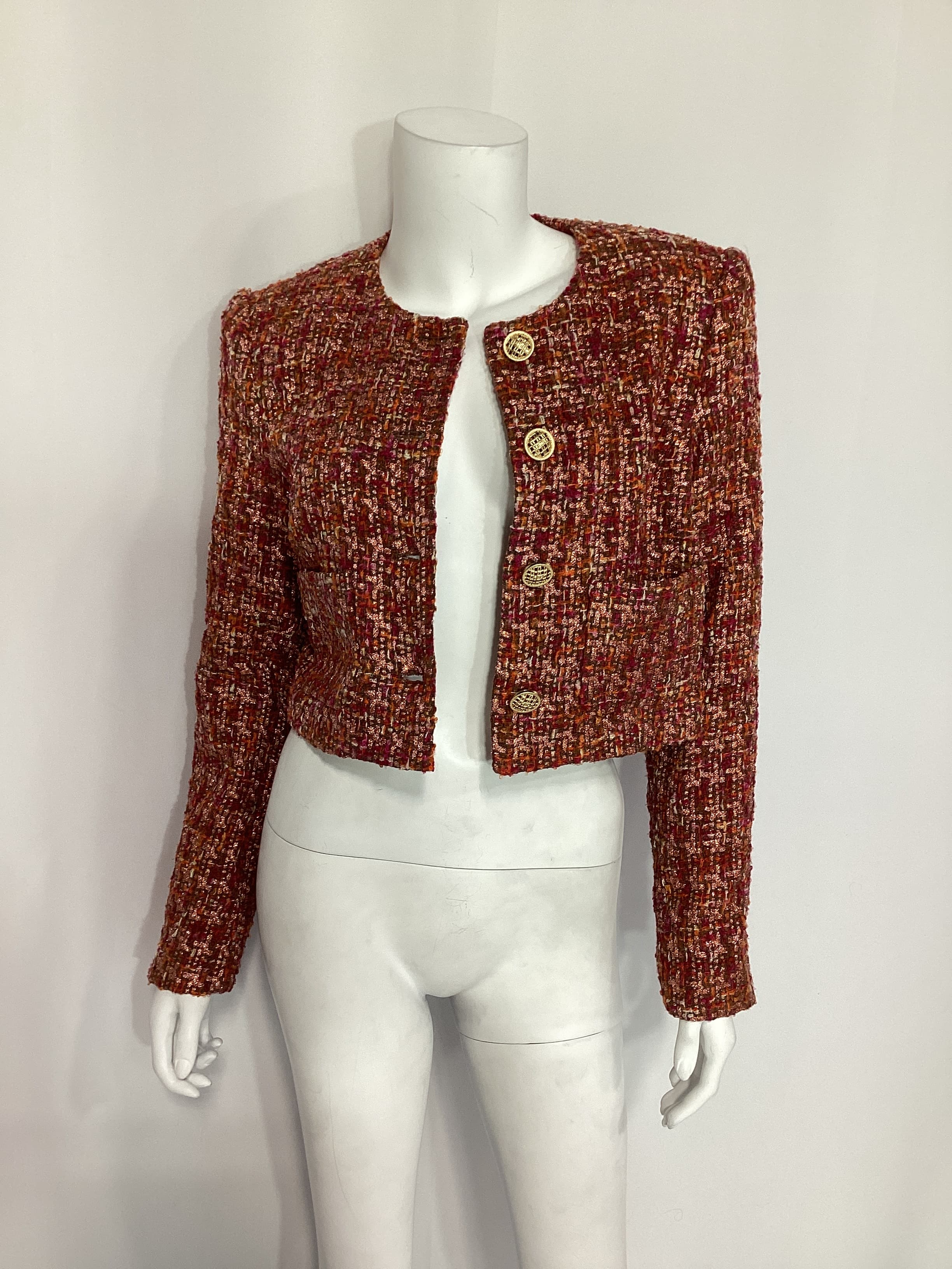 Milena Jacket In Orange Brown - Image 4